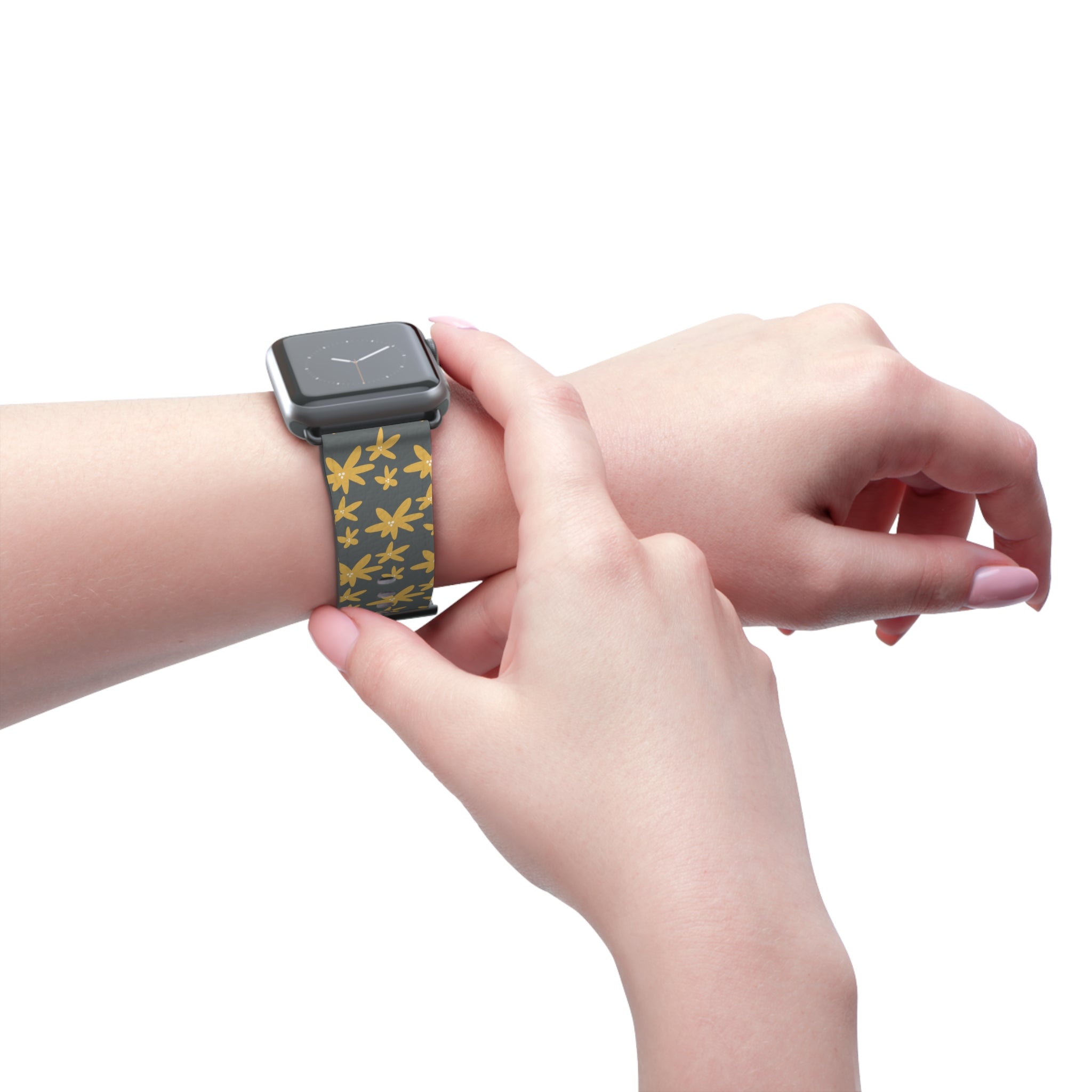 Stylish Floral Watch Band, Unique Watch Strap, Apple Watch Band, Boho Chic Accessories, Gift for Her