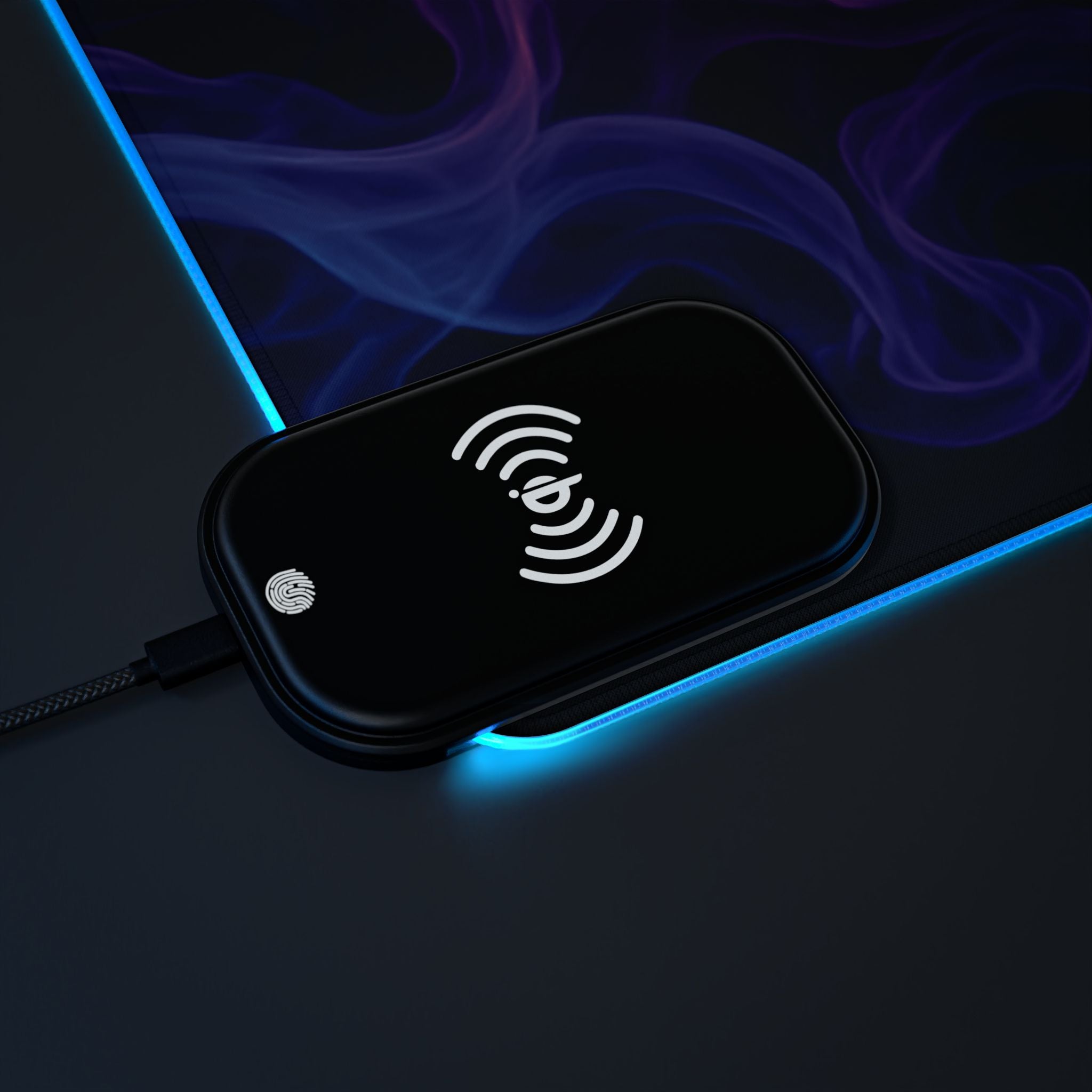 LED Gaming Mouse Pad: Wireless Charging, RGB Light-Up Desk Accessory, Perfect Gift for Gamers, Home Office Decor, PC Gaming Essentials