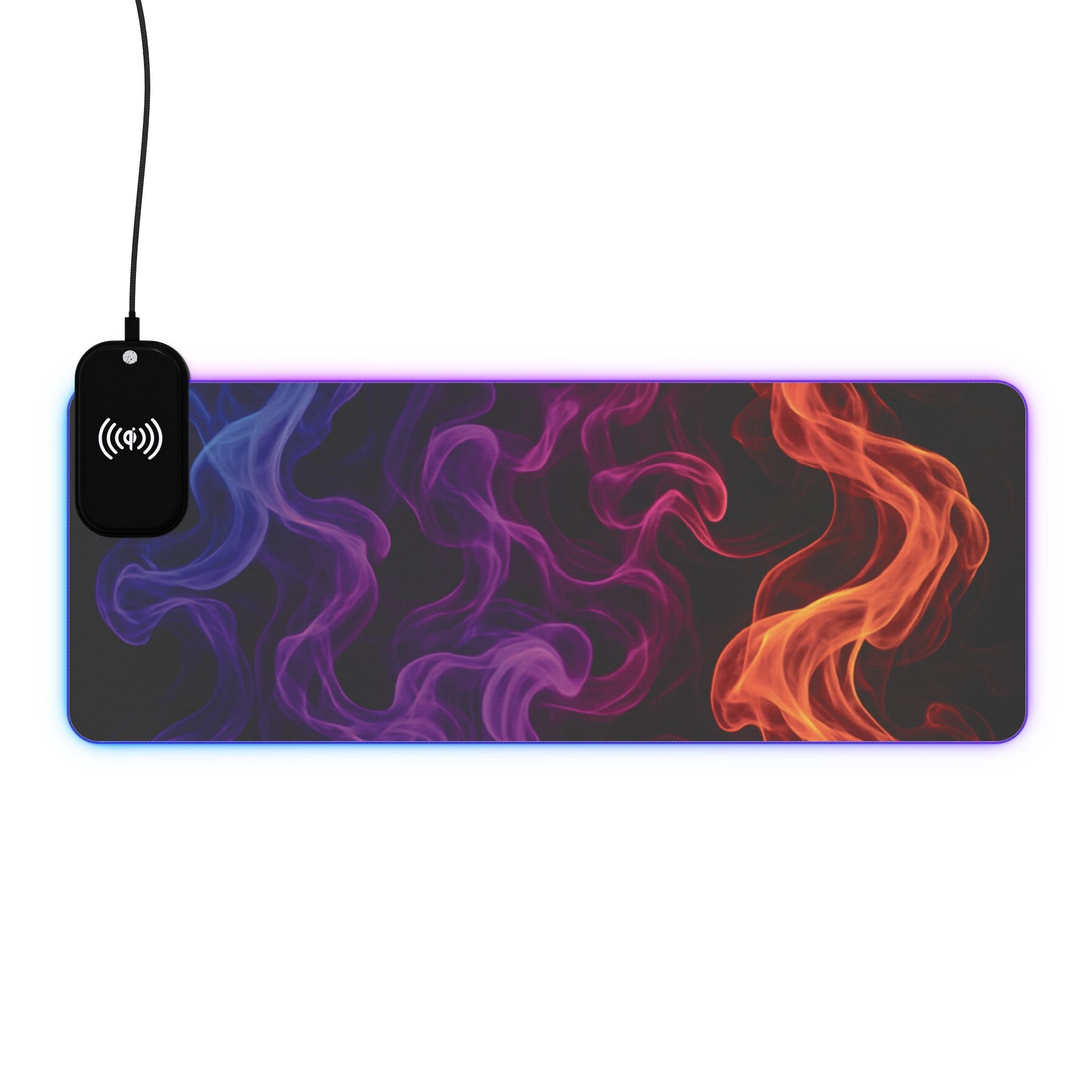 LED Gaming Mouse Pad: Wireless Charging, RGB Light-Up Desk Accessory, Perfect Gift for Gamers, Home Office Decor, PC Gaming Essentials
