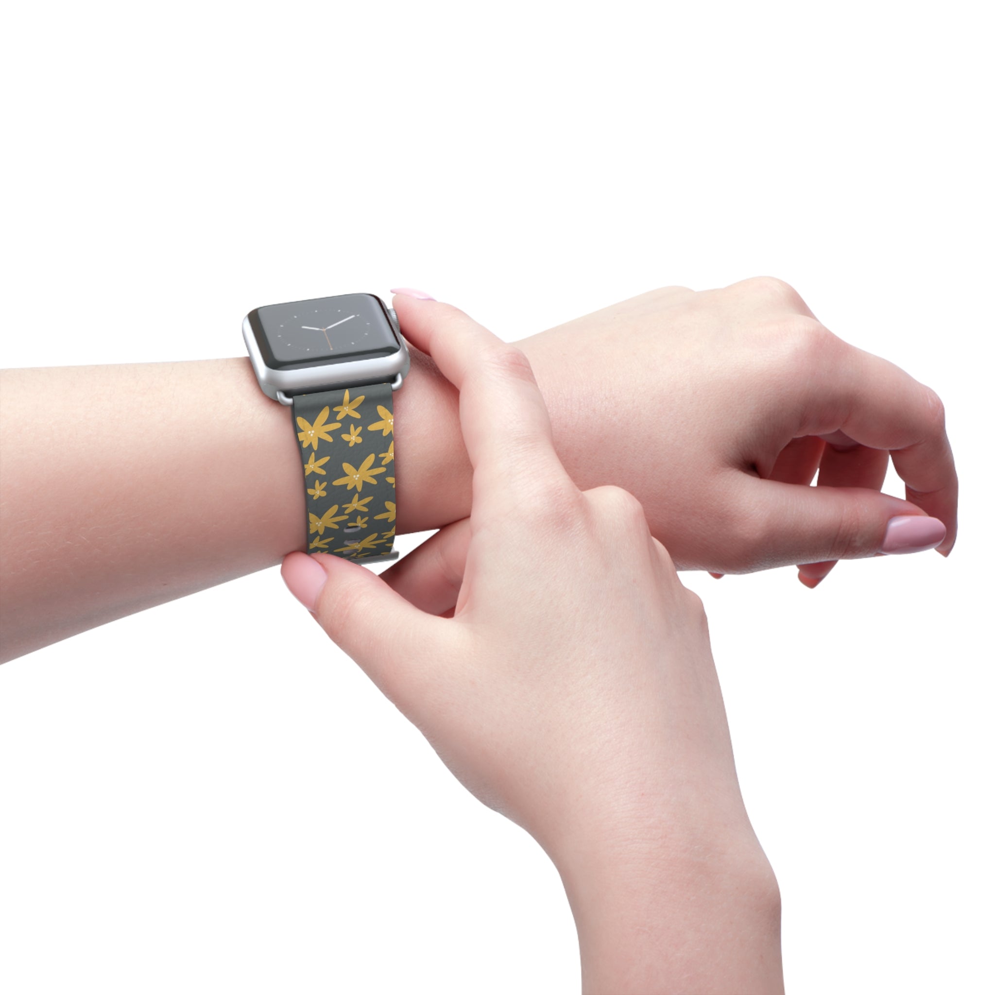 Stylish Floral Watch Band, Unique Watch Strap, Apple Watch Band, Boho Chic Accessories, Gift for Her