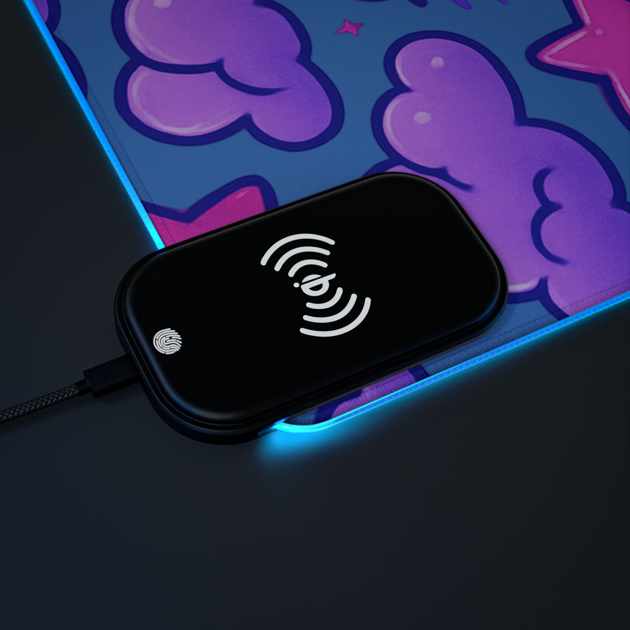 LED Gaming Mouse Pad, Wireless Charging