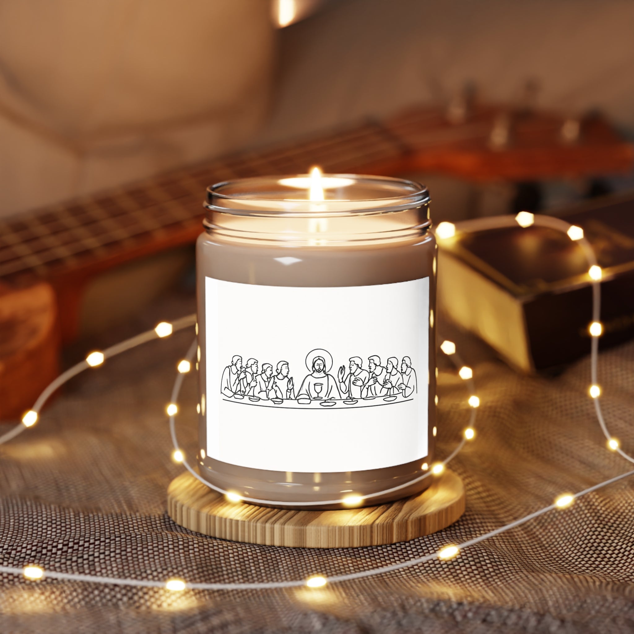 Scented Soy Candles with White Lid, 9oz