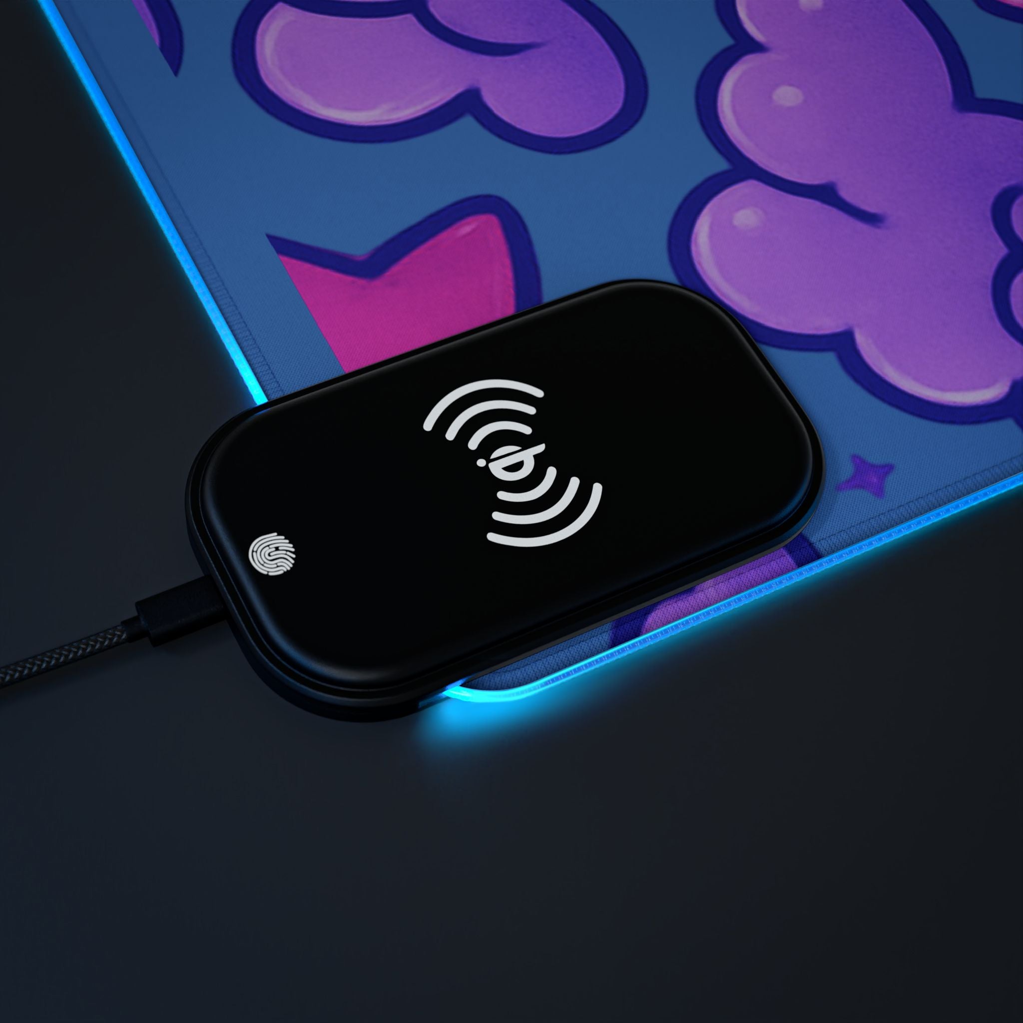 LED Gaming Mouse Pad, Wireless Charging