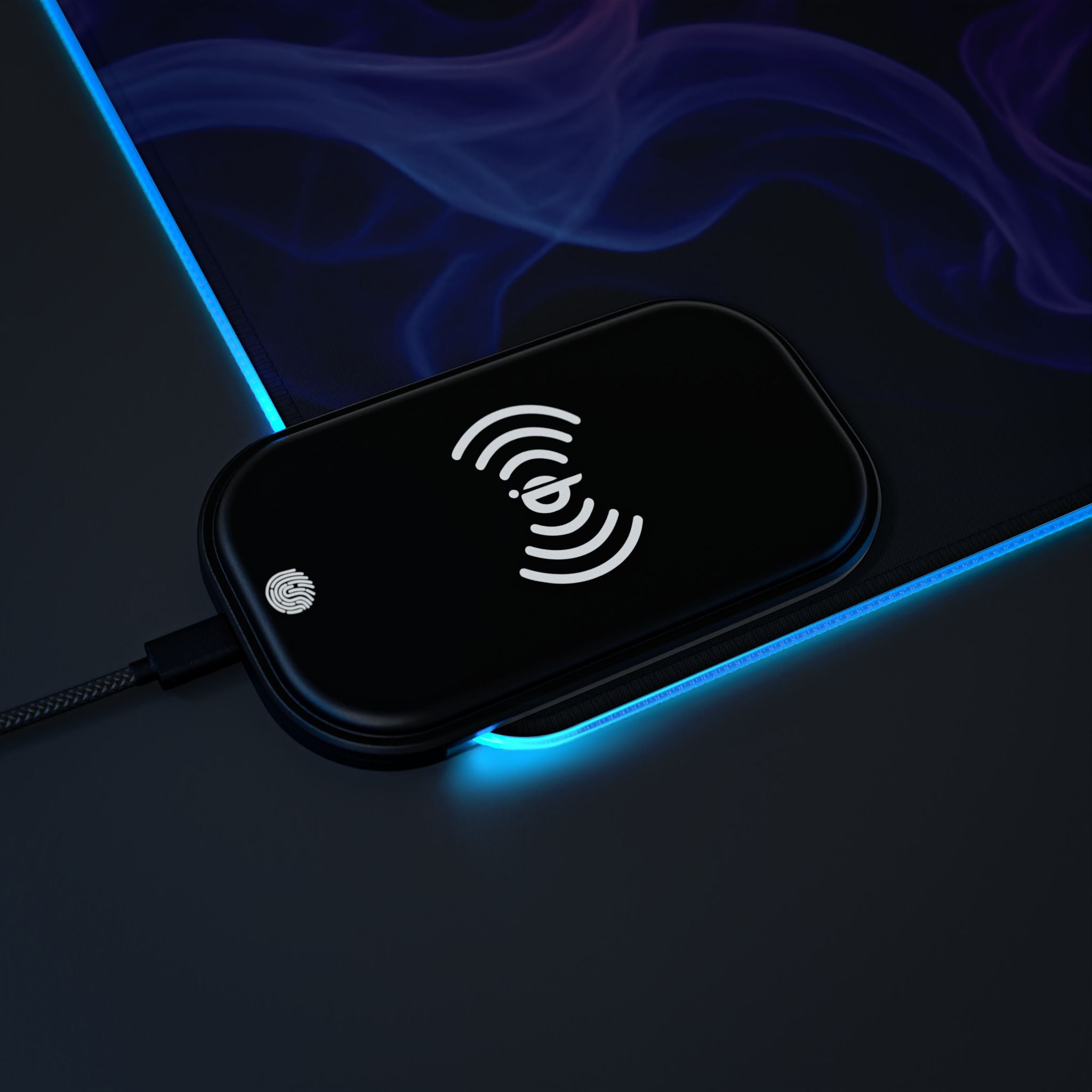 LED Gaming Mouse Pad: Wireless Charging, RGB Light-Up Desk Accessory, Perfect Gift for Gamers, Home Office Decor, PC Gaming Essentials