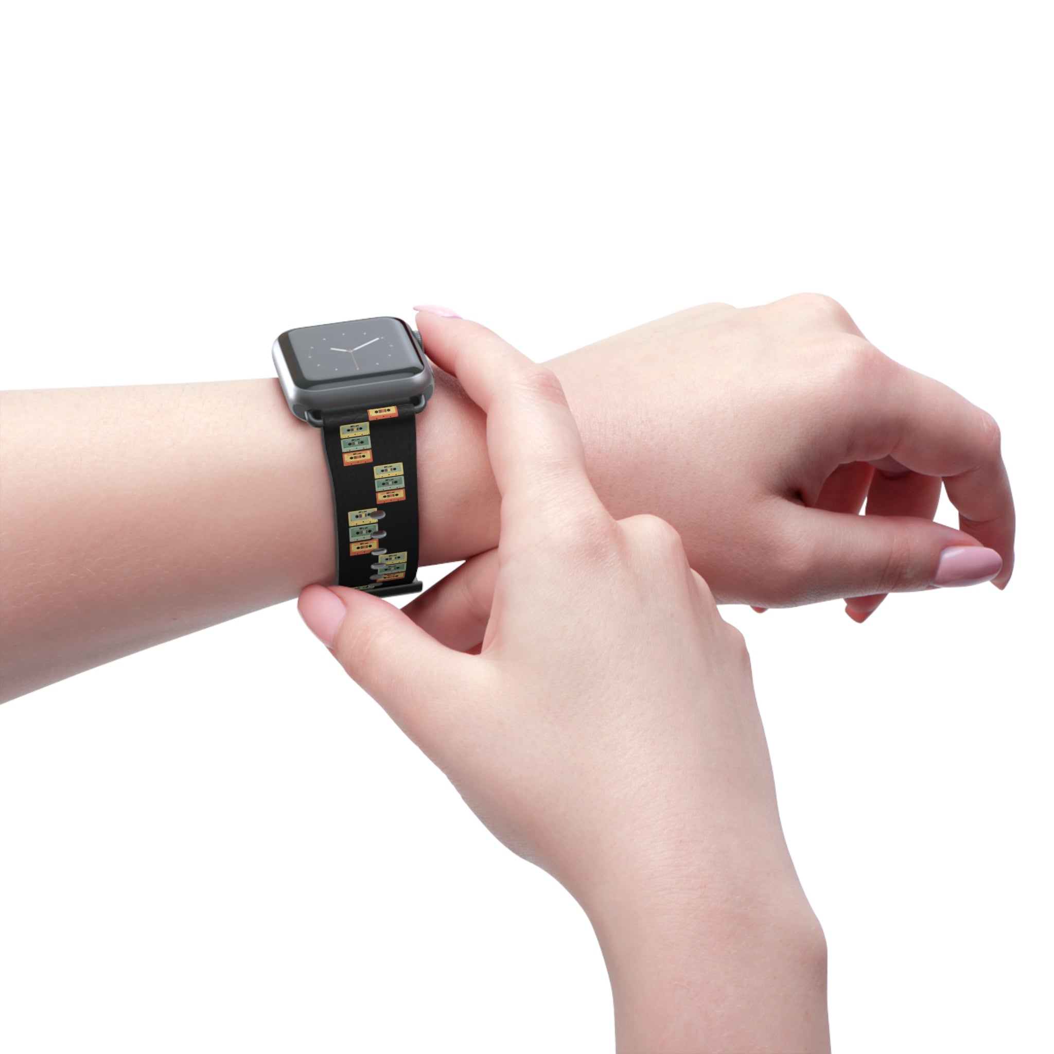 Vintage cassette tape- Watch Band, Stylish Accessory for Watch Lovers, Gift for Him or Her, Unique Fitness Tracker Band, Customizable Watch Strap