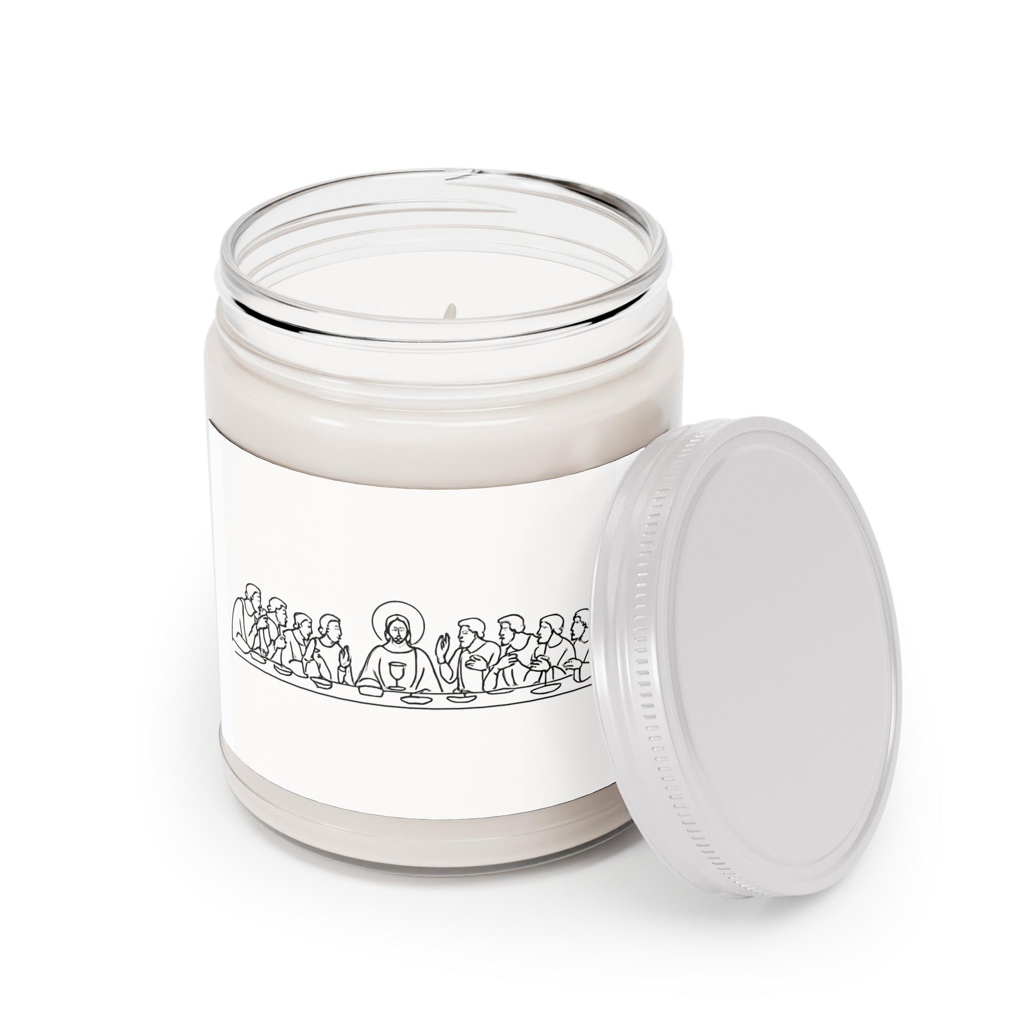 Scented Soy Candles with White Lid, 9oz