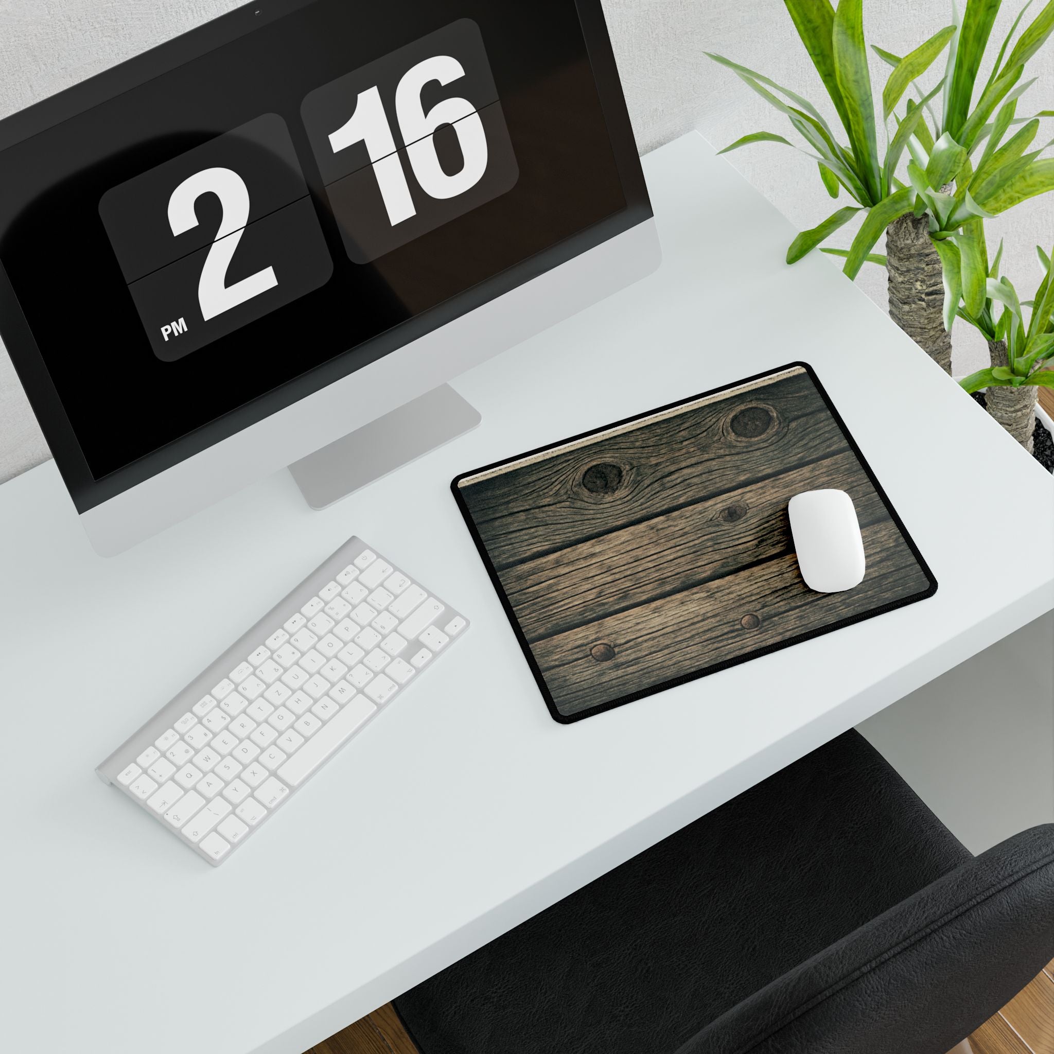 Rustic Wood or Sleek Black Desk Mats | Office Decor, Workspace Essentials, Home Office Gift, Modern Minimalist, Stylish Desk Accessories