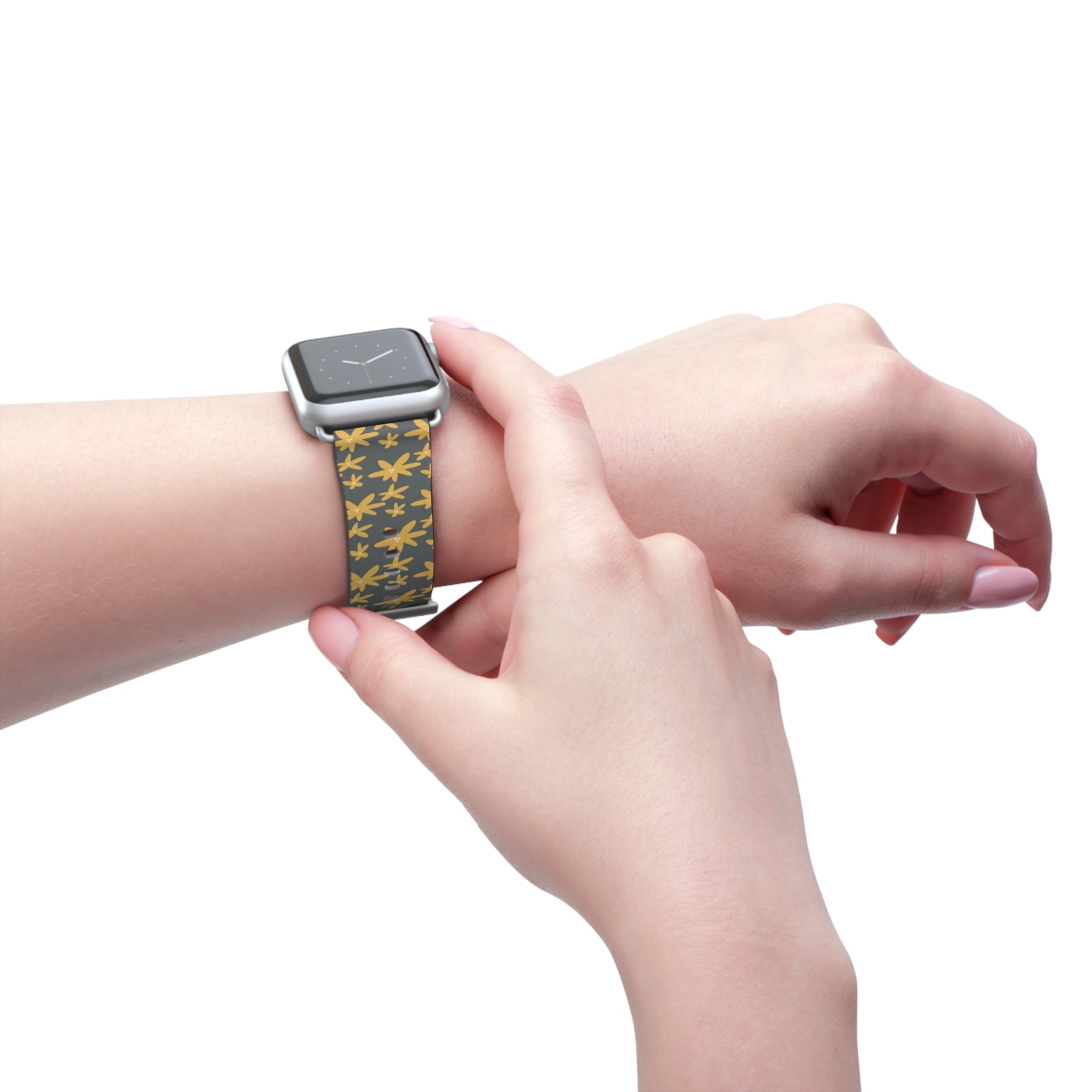 Stylish Floral Watch Band, Unique Watch Strap, Apple Watch Band, Boho Chic Accessories, Gift for Her