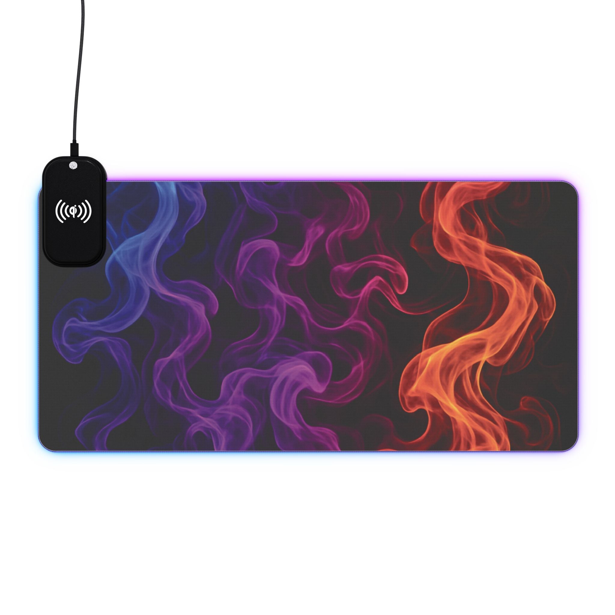 LED Gaming Mouse Pad: Wireless Charging, RGB Light-Up Desk Accessory, Perfect Gift for Gamers, Home Office Decor, PC Gaming Essentials