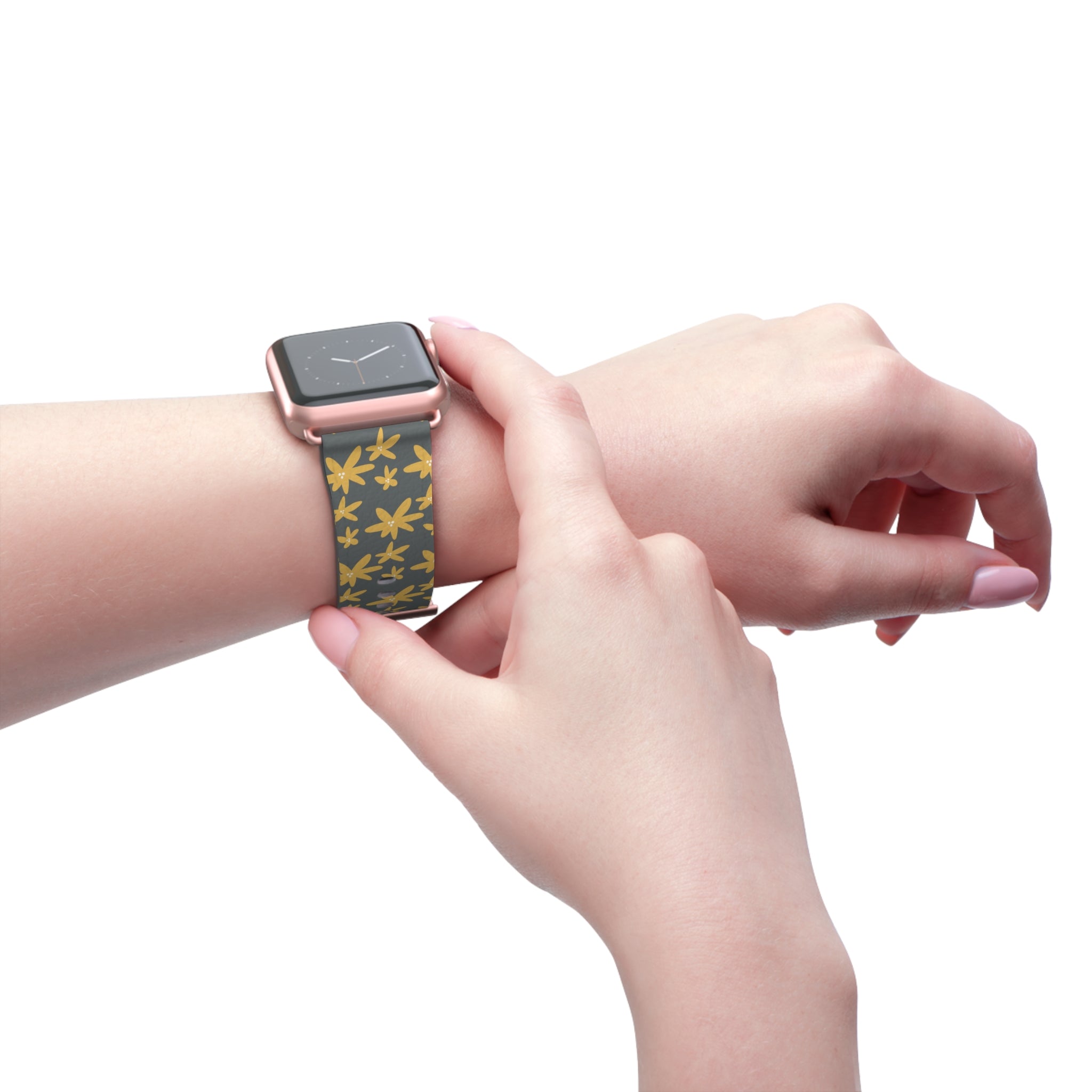 Stylish Floral Watch Band, Unique Watch Strap, Apple Watch Band, Boho Chic Accessories, Gift for Her