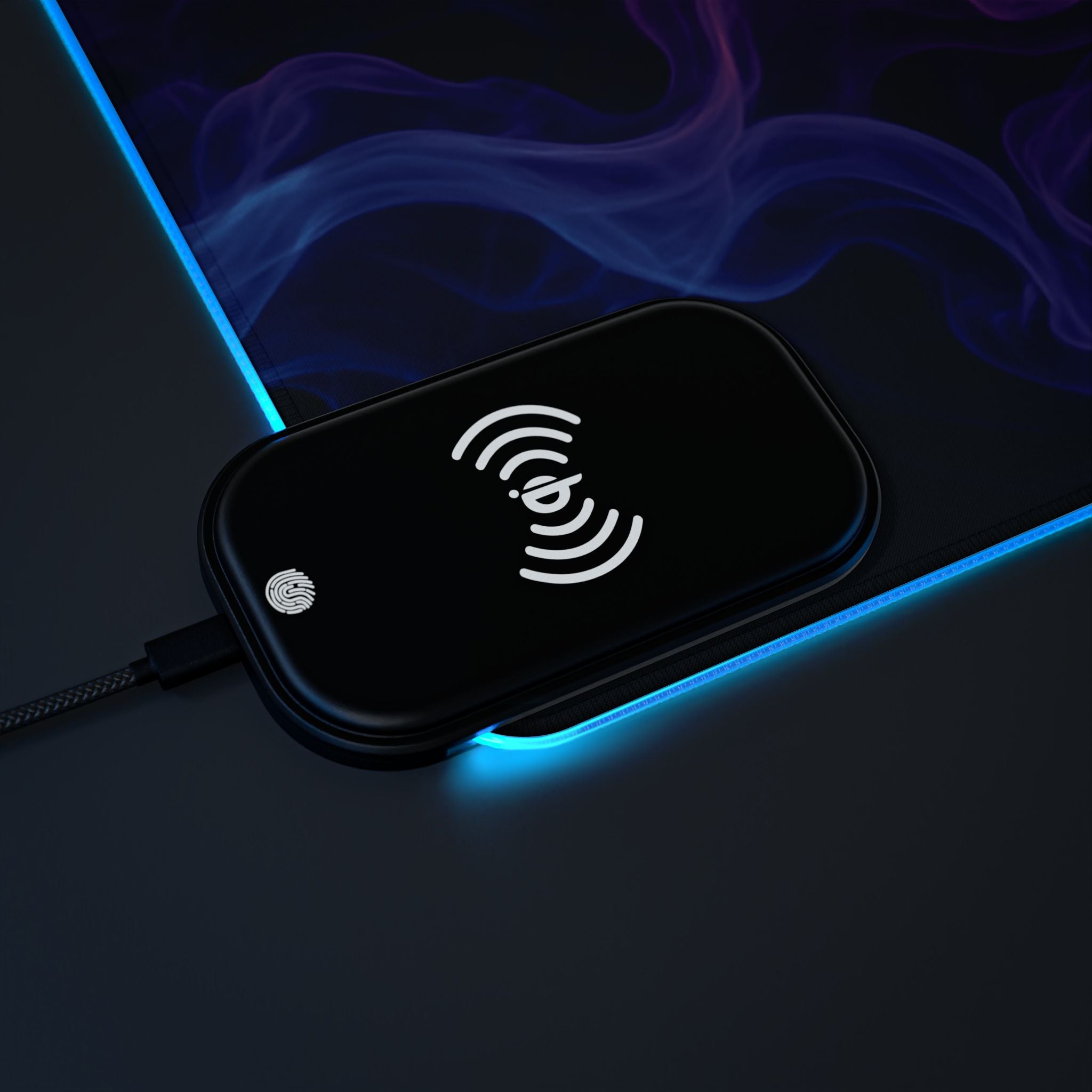 LED Gaming Mouse Pad: Wireless Charging, RGB Light-Up Desk Accessory, Perfect Gift for Gamers, Home Office Decor, PC Gaming Essentials