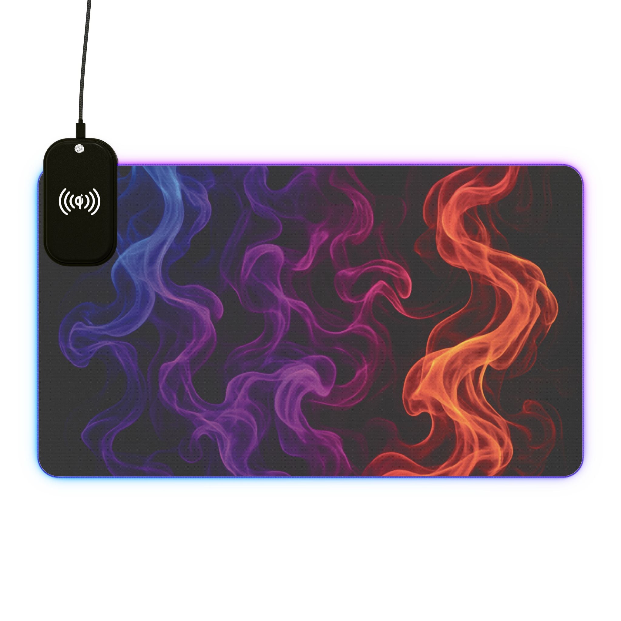 LED Gaming Mouse Pad: Wireless Charging, RGB Light-Up Desk Accessory, Perfect Gift for Gamers, Home Office Decor, PC Gaming Essentials