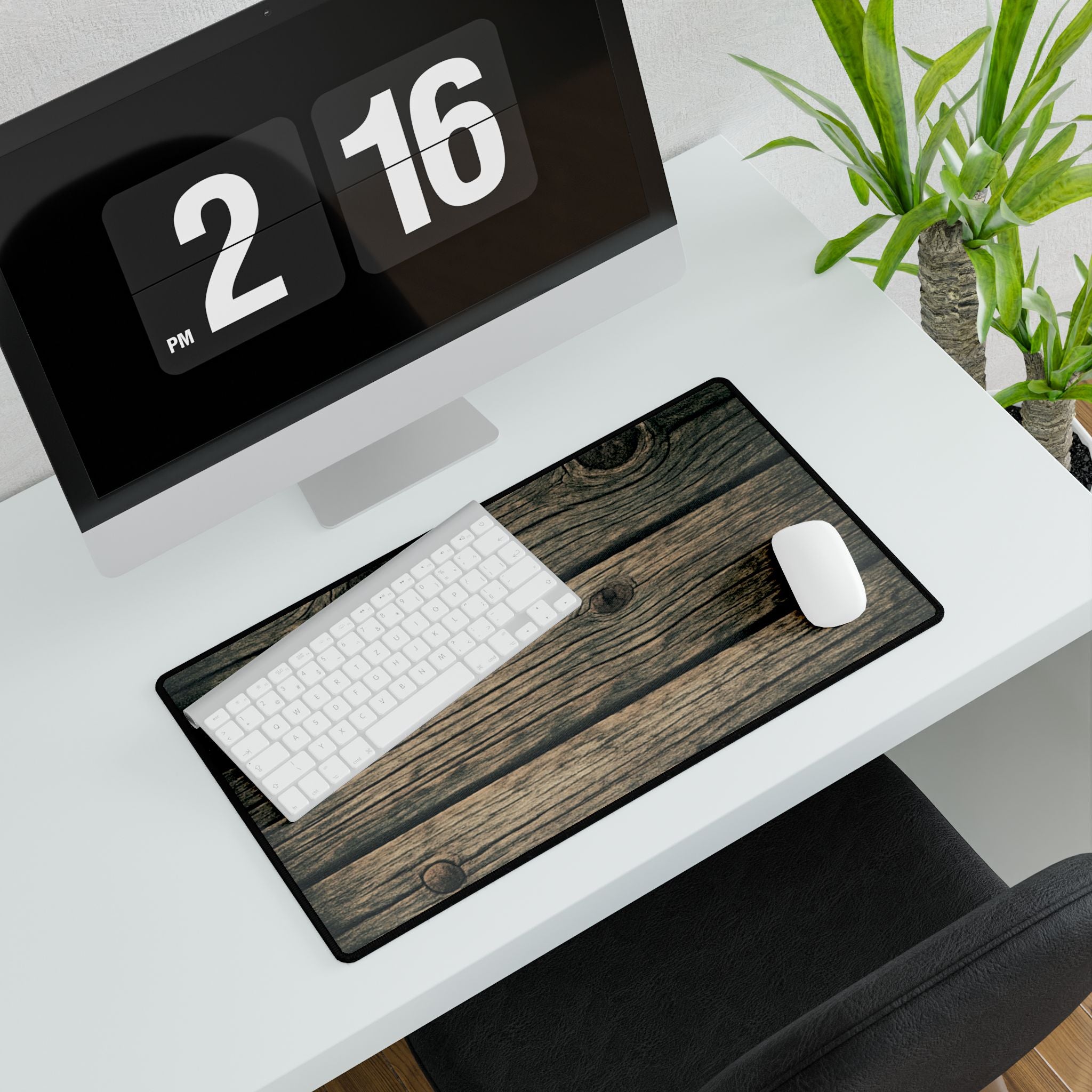 Rustic Wood or Sleek Black Desk Mats | Office Decor, Workspace Essentials, Home Office Gift, Modern Minimalist, Stylish Desk Accessories