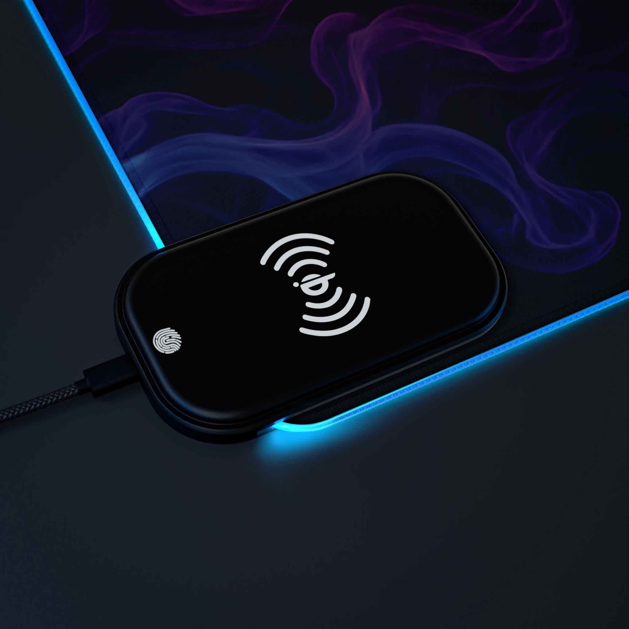 LED Gaming Mouse Pad: Wireless Charging, RGB Light-Up Desk Accessory, Perfect Gift for Gamers, Home Office Decor, PC Gaming Essentials