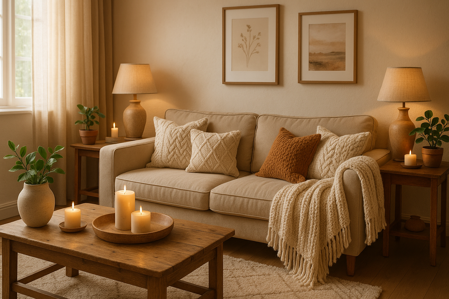 Room with stylish pieces to create a cozy hoome