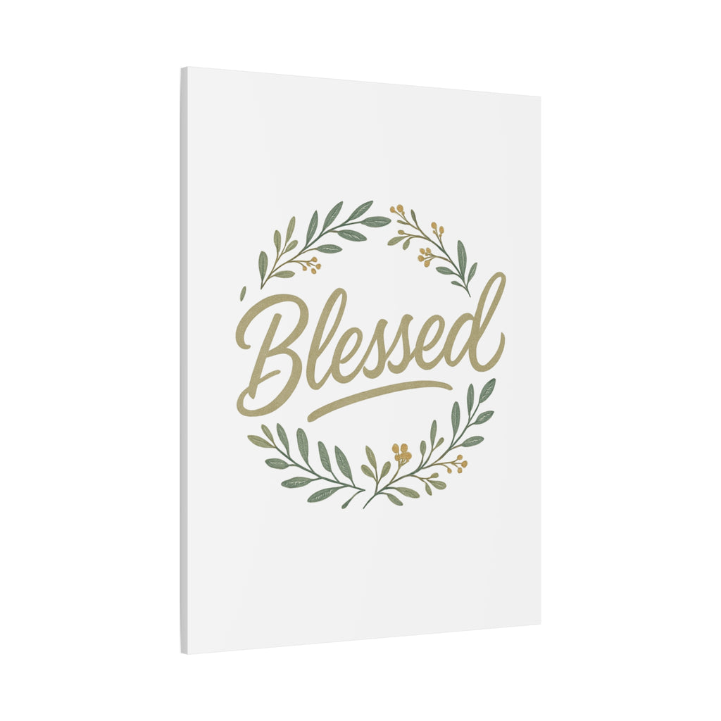 Blessed Wreath Matte Canvas Wall Art (Stretched 1.25")