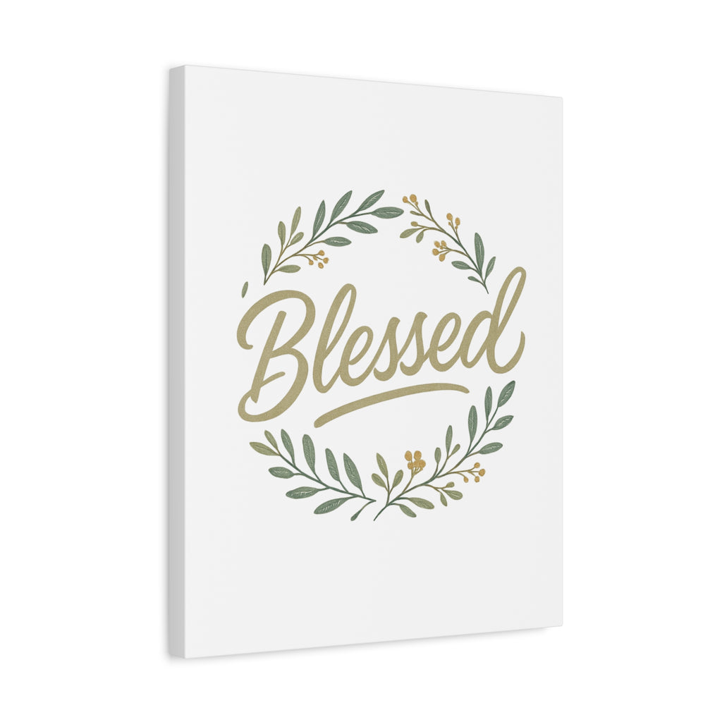 Blessed Wreath Matte Canvas Wall Art (Stretched 1.25")
