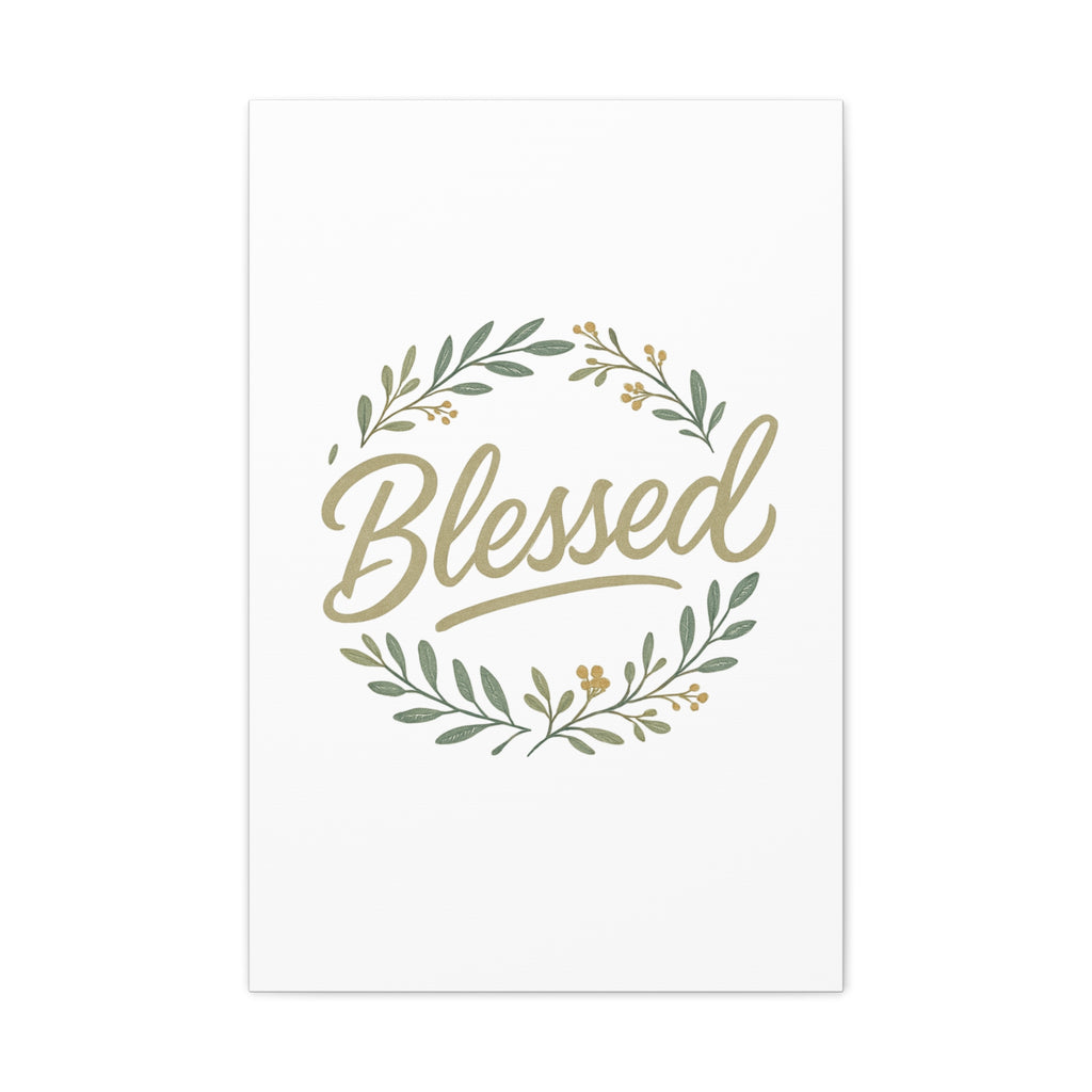 Blessed Wreath Matte Canvas Wall Art (Stretched 1.25")