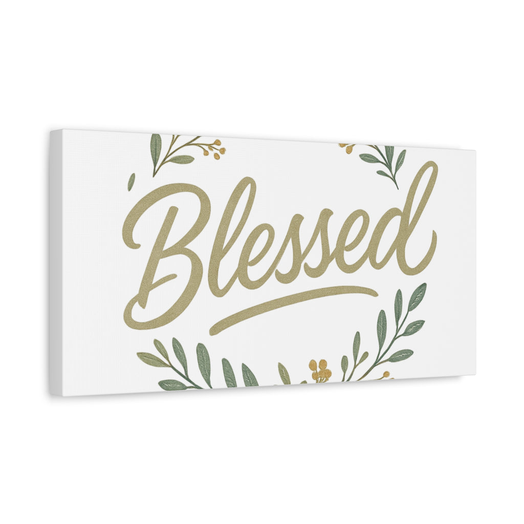 Blessed Wreath Matte Canvas Wall Art (Stretched 1.25")