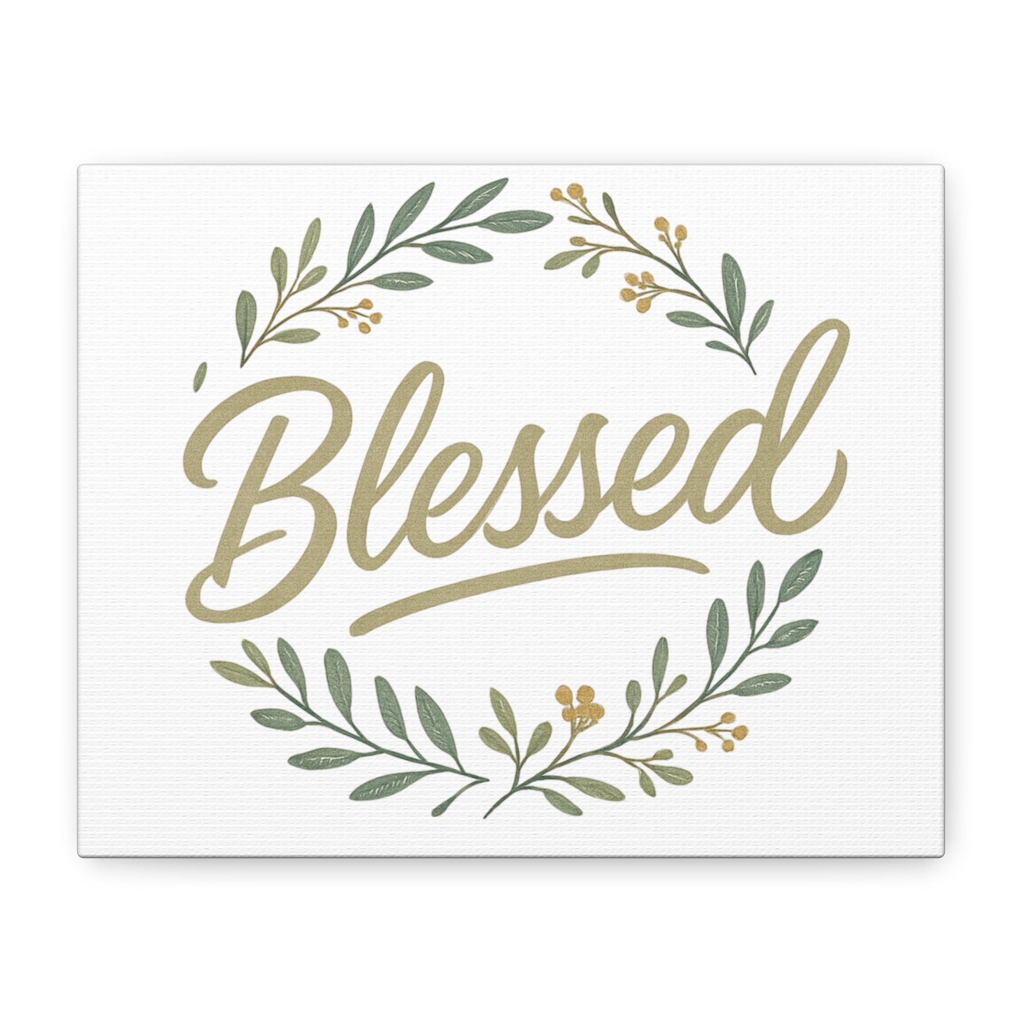 Blessed Wreath Matte Canvas Wall Art (Stretched 1.25")