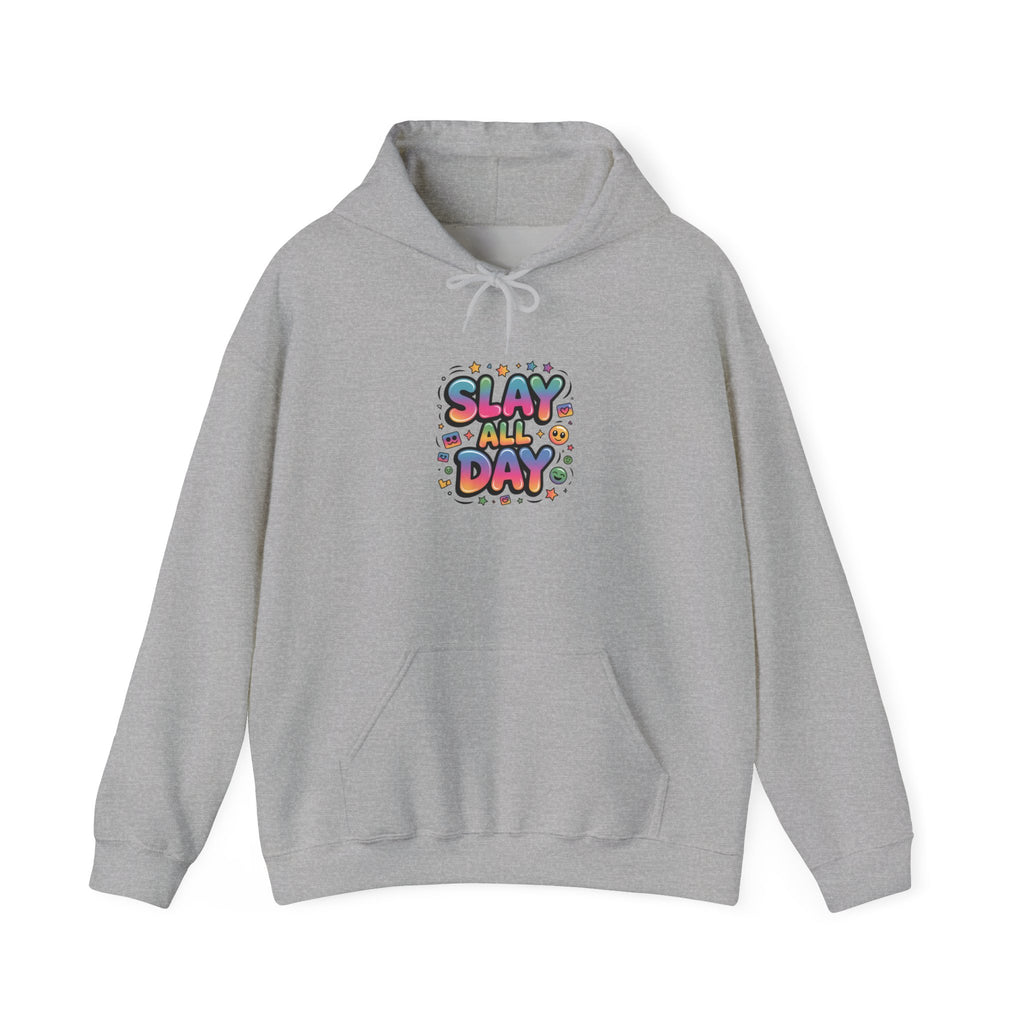 Slay All Day hoodie | Gen-Z slang, bold meme typography