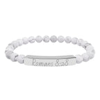 Romans 8:28 Engraved Natural Stone Stretch Bracelet