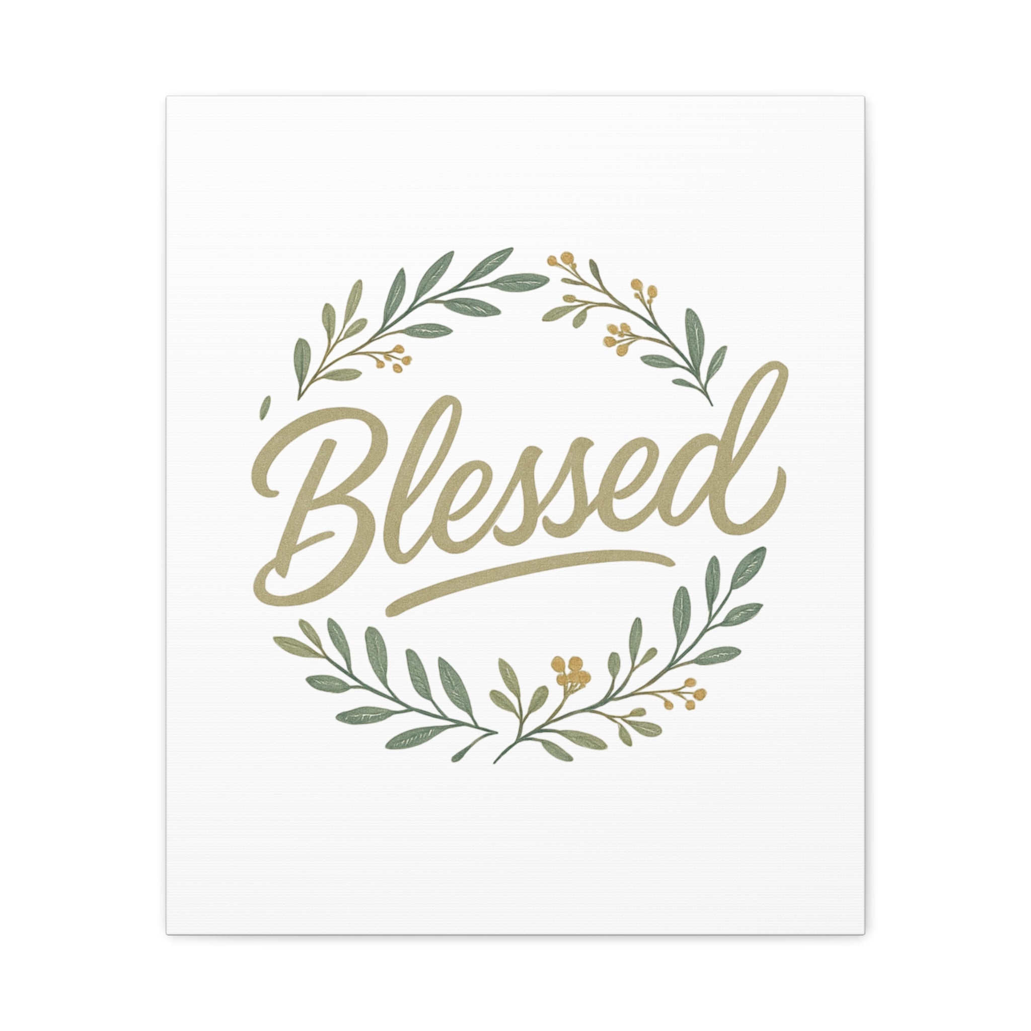 Blessed Wreath Matte Canvas Wall Art (Stretched 1.25")
