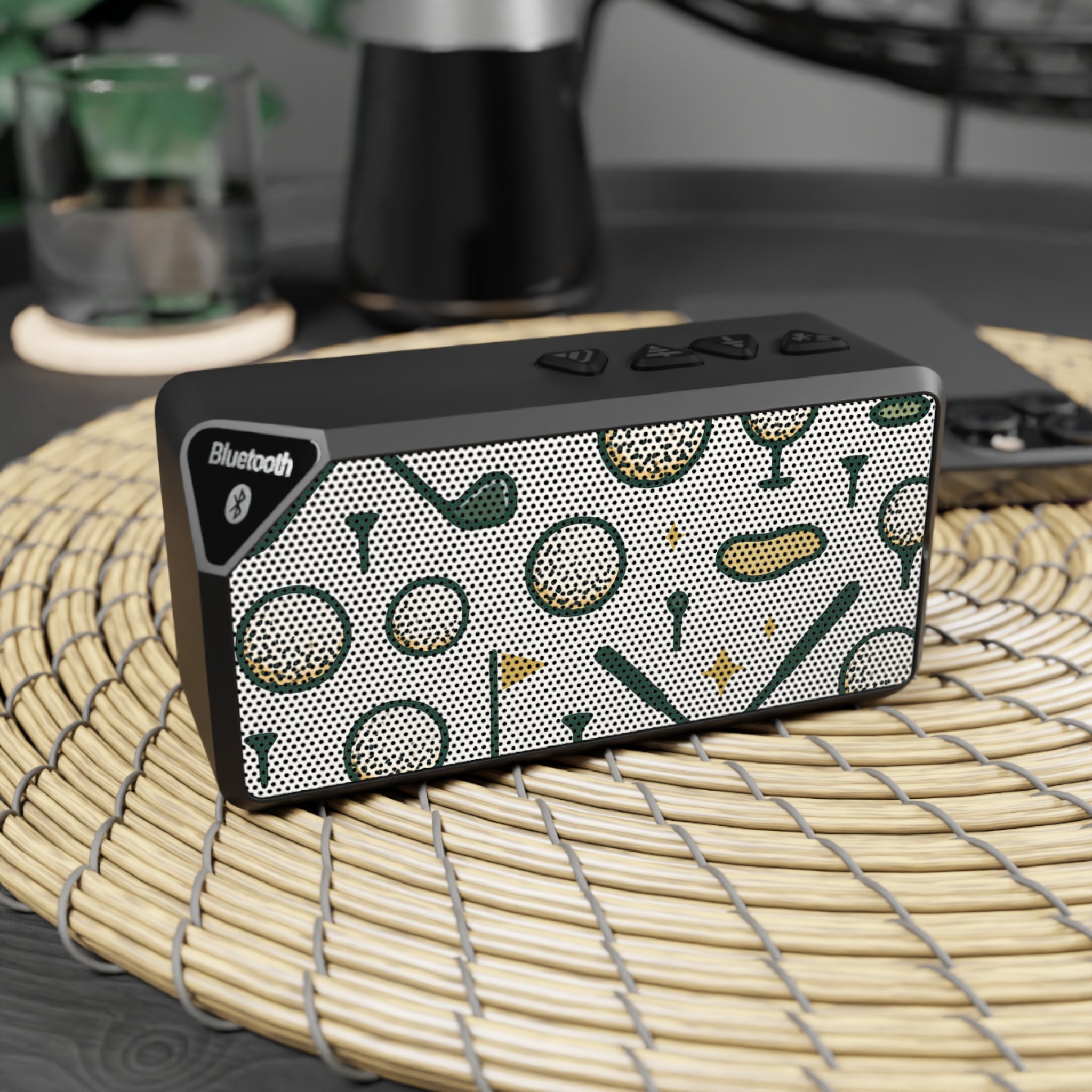 Golf-Themed Bluetooth Speaker, Portable Wireless Speaker, Gift for Golf Lovers, Music in the Park, Sports Speaker, Home Decor