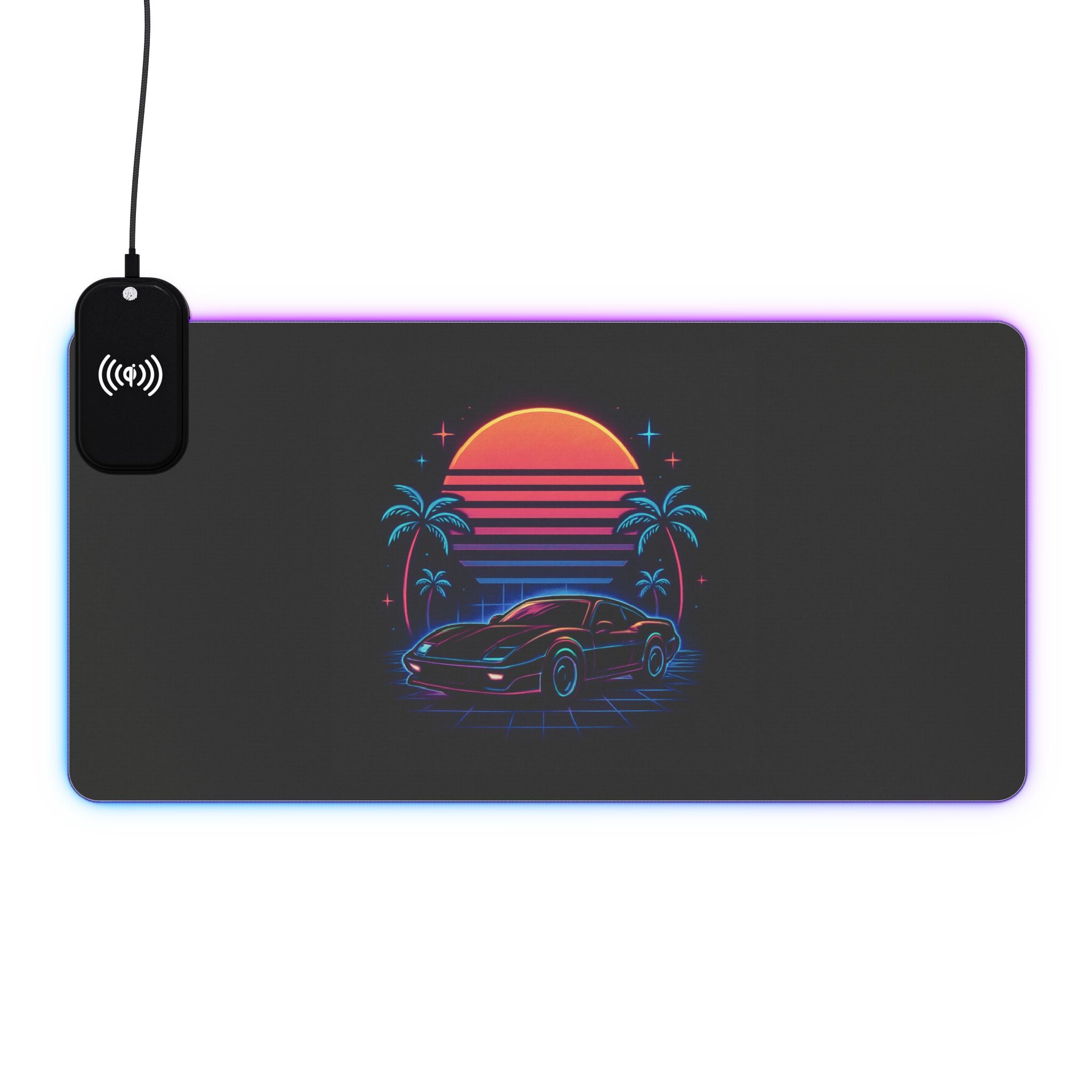 LED Gaming Mouse Pad with Wireless Charging - Retro Car Design, Desk Accessory for Gamers, LED Light Gift, Unique Office Decor, [...]