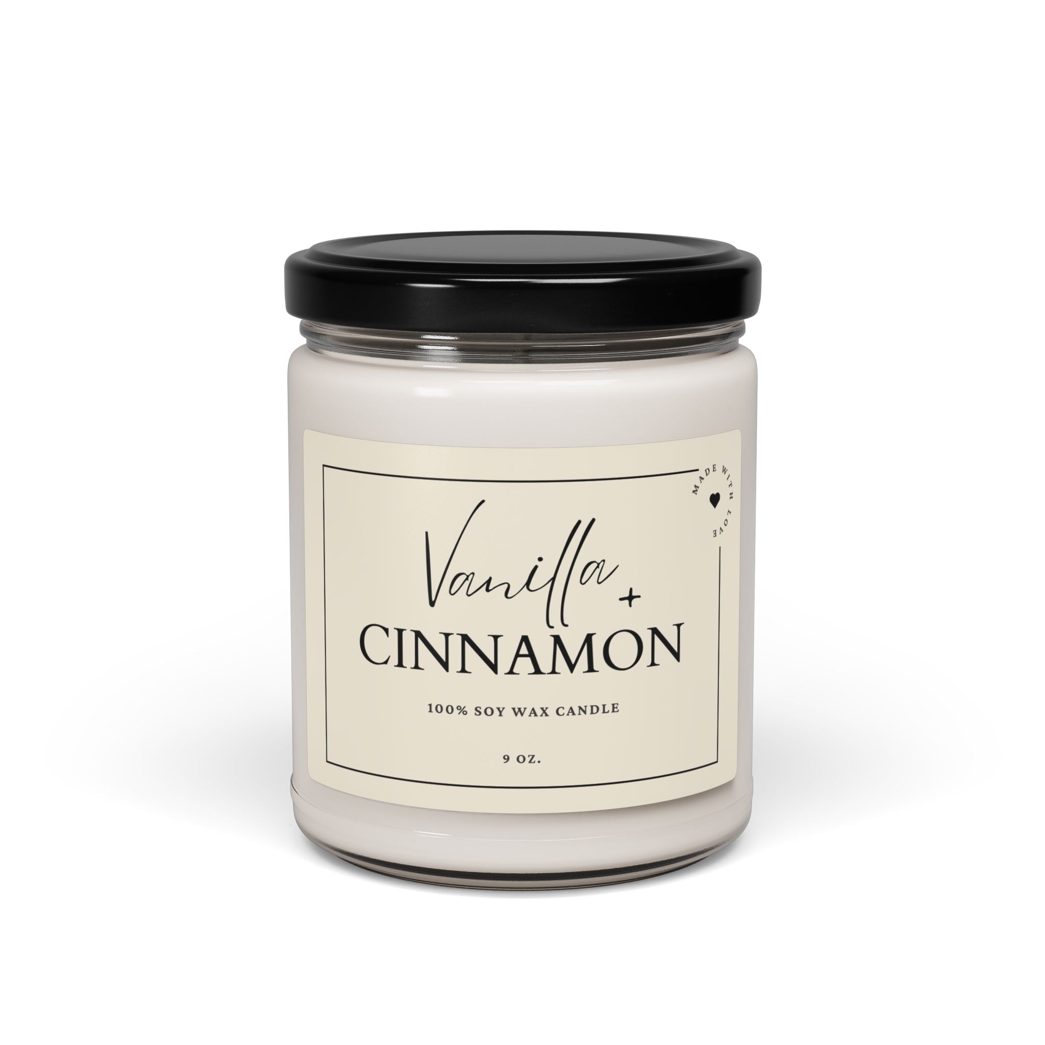 Vanilla Cinnamon Scented Soy Candle - 9oz