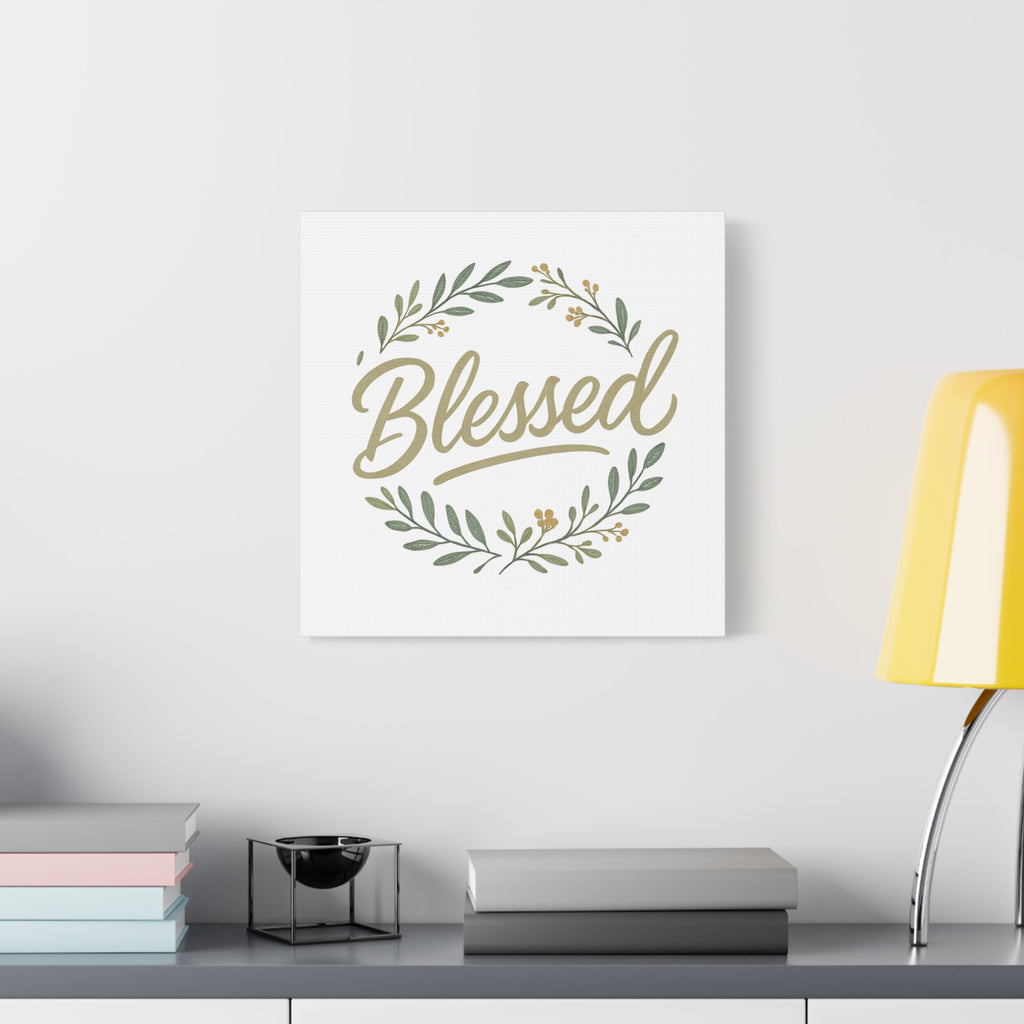 Blessed Wreath Matte Canvas Wall Art (Stretched 1.25")