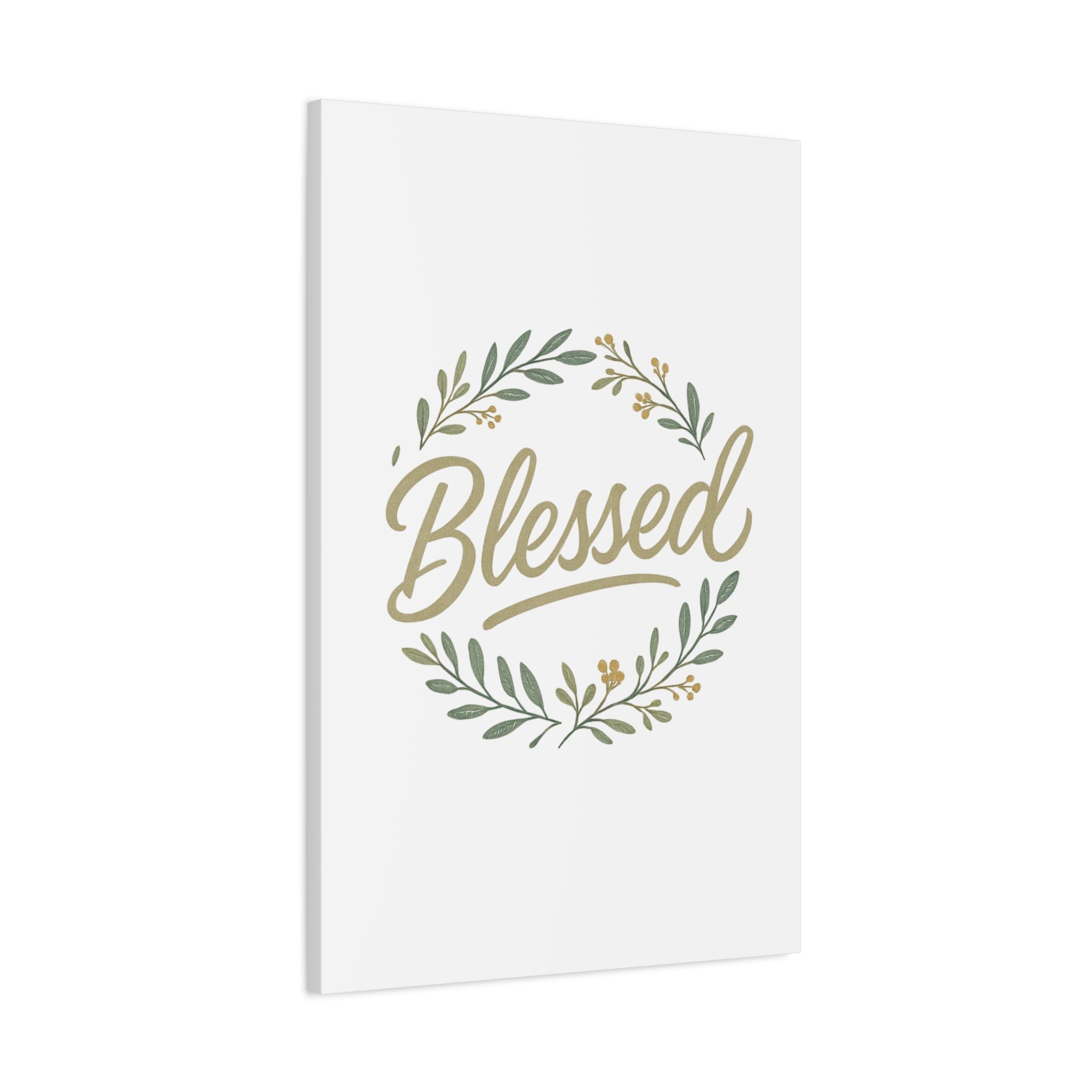 Blessed Wreath Matte Canvas Wall Art (Stretched 1.25")
