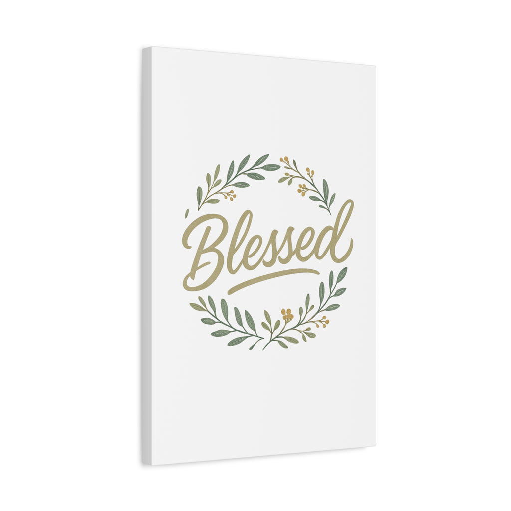 Blessed Wreath Matte Canvas Wall Art (Stretched 1.25")