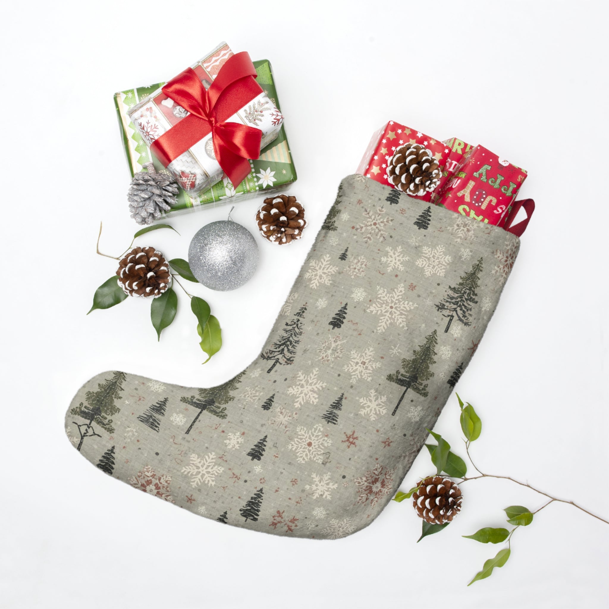 Christmas Stockings-pine tree