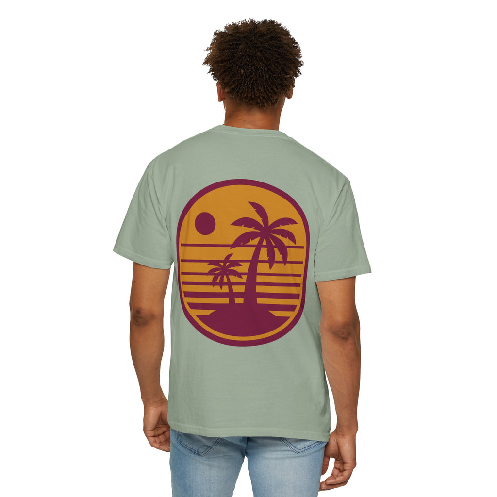 Sunset Palm Tree Unisex T-Shirt | Soft Beach Vibes | Perfect for Summer, Vacations, Gifts, Beach Days, Relaxation