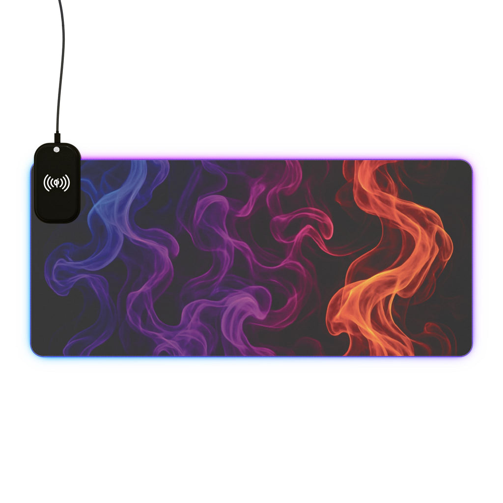 LED Gaming Mouse Pad: Wireless Charging, RGB Light-Up Desk Accessory, Perfect Gift for Gamers, Home Office Decor, PC Gaming Essentials
