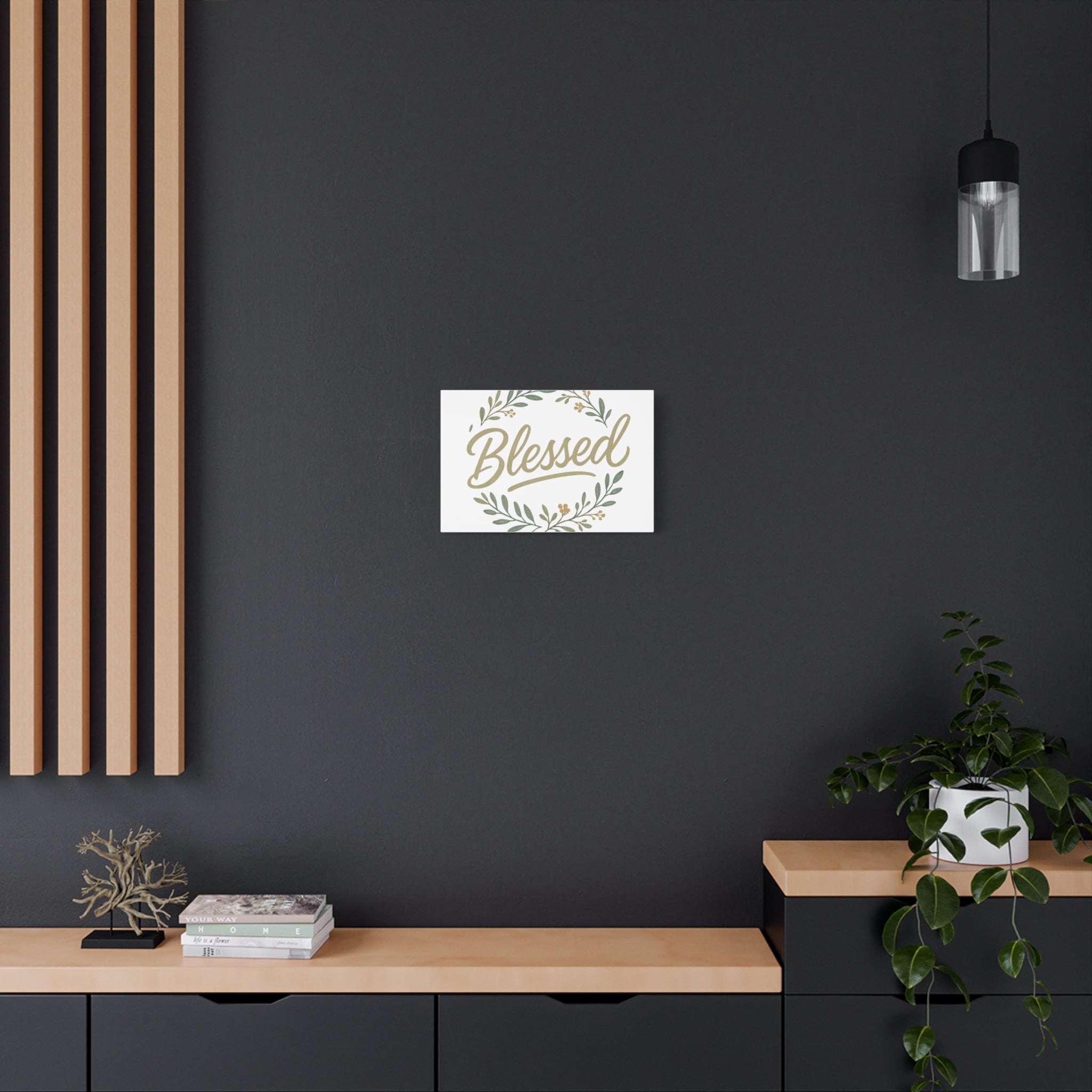Blessed Wreath Matte Canvas Wall Art (Stretched 1.25")