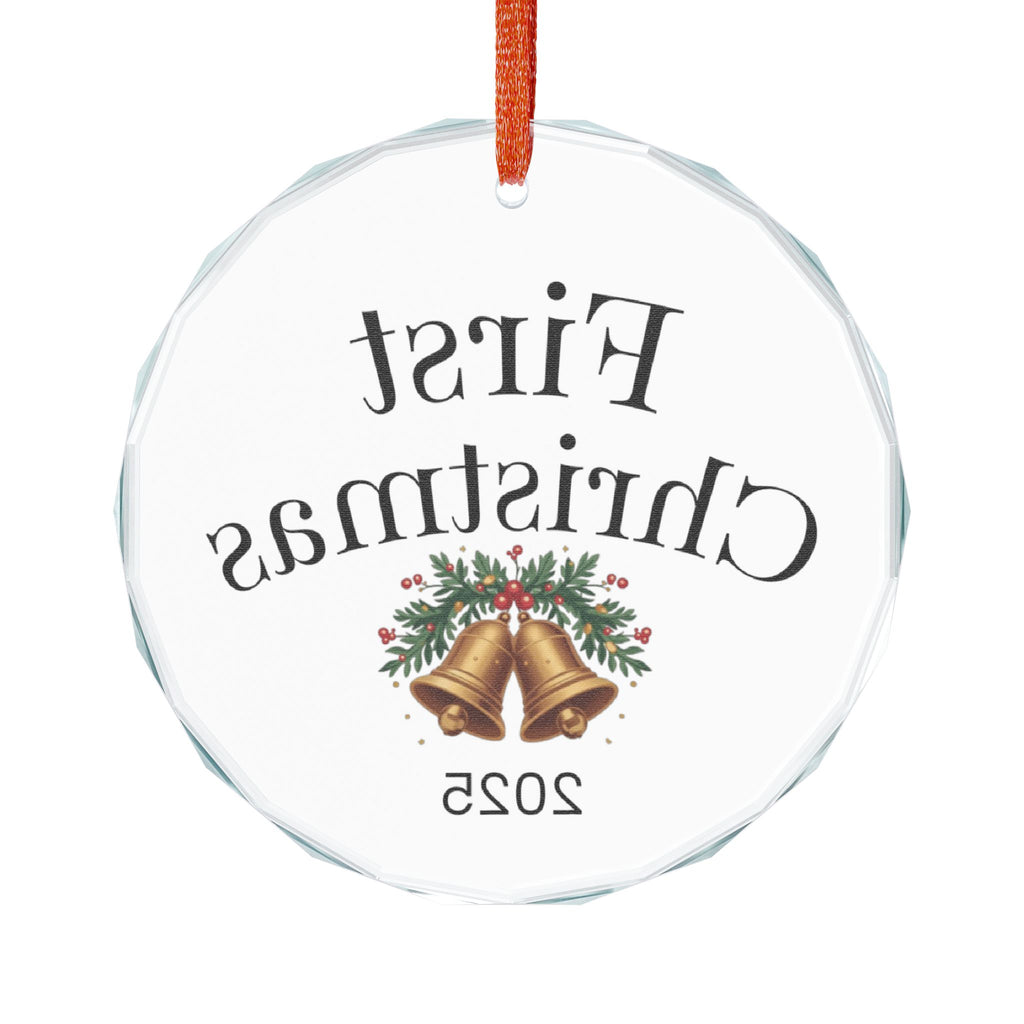 First Christmas 2025 Crystal Heart Ornament