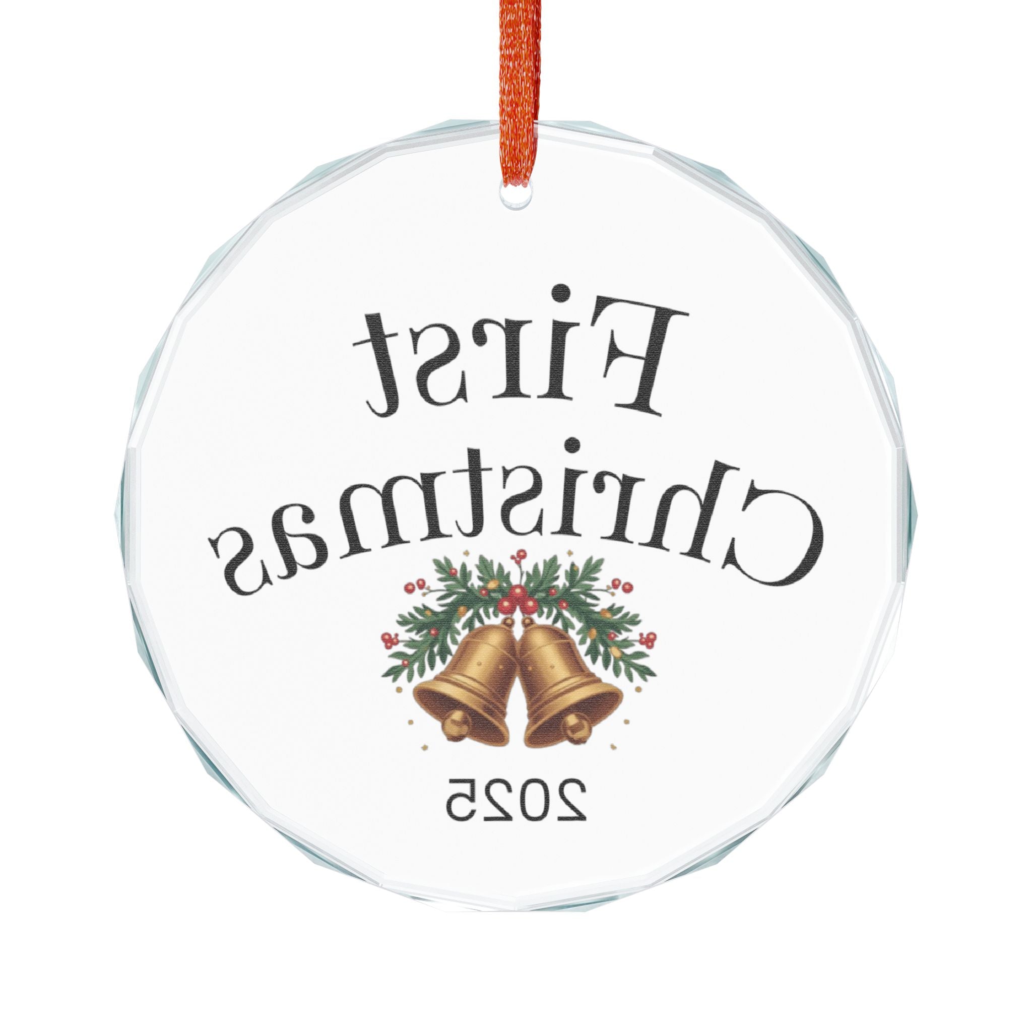 First Christmas 2025 Crystal Heart Ornament