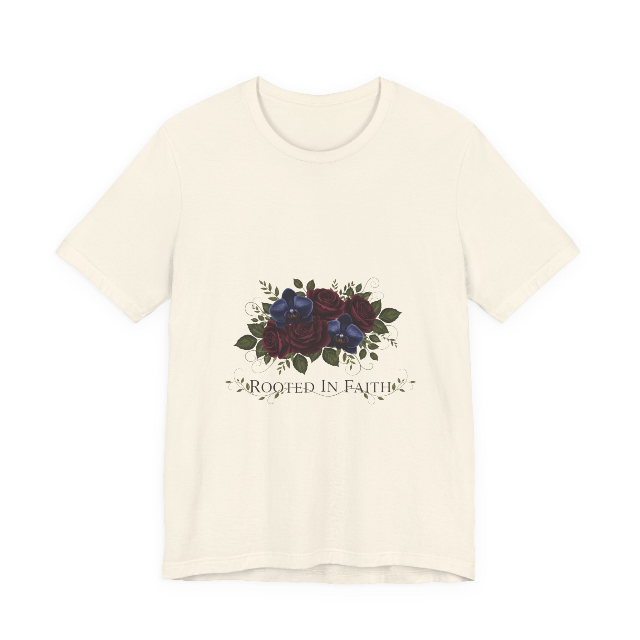 Rooted in Faith Dark Floral T-Shirt