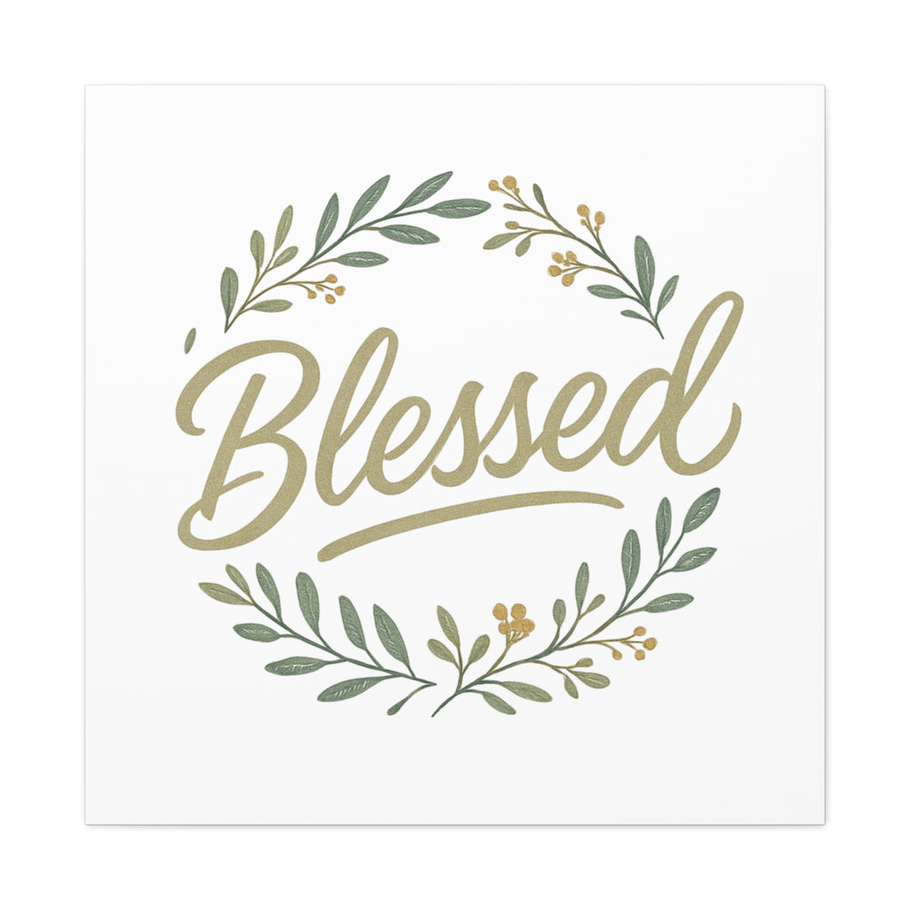 Blessed Wreath Matte Canvas Wall Art (Stretched 1.25")