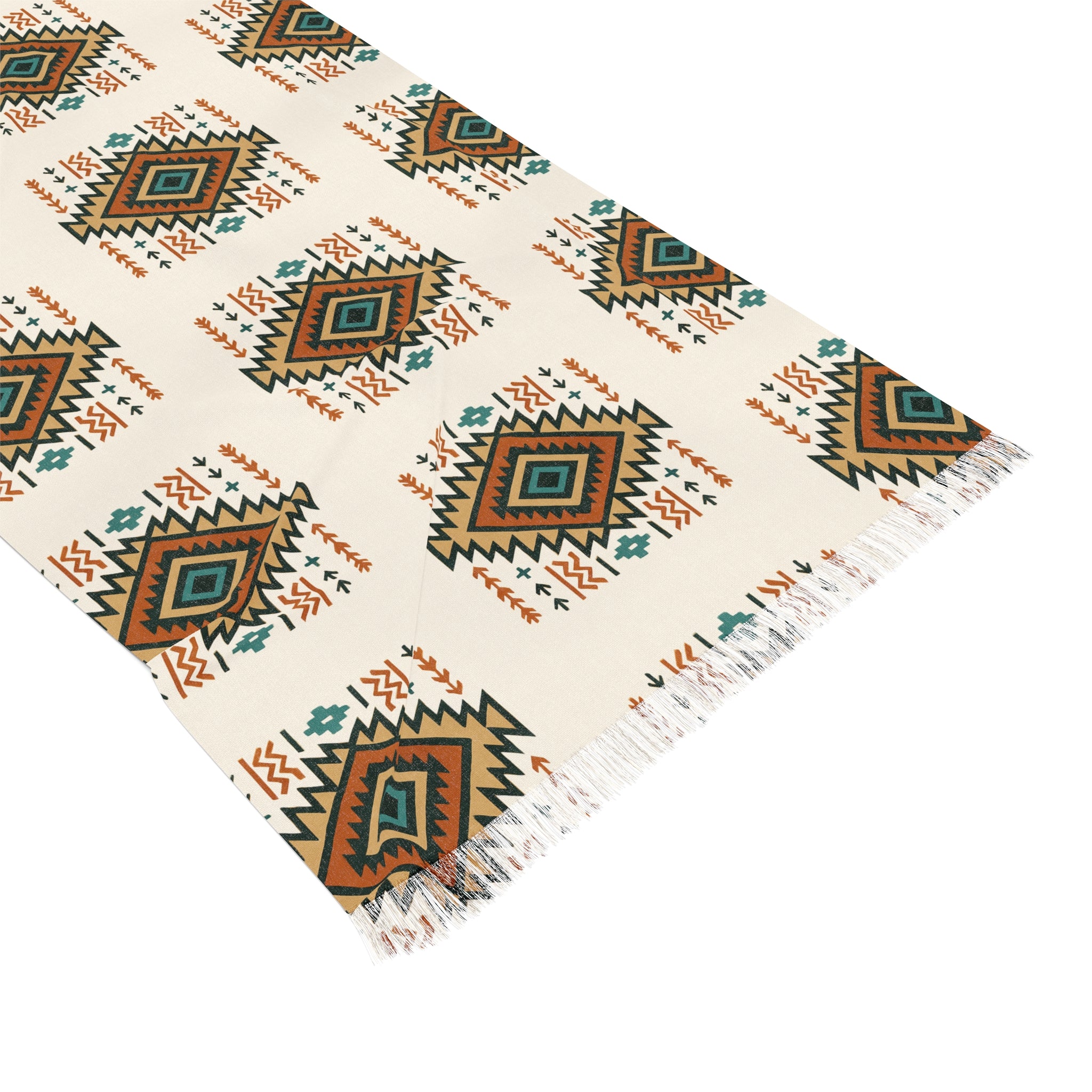 Bohemian Lightweight Scarf with Geometric Patterns