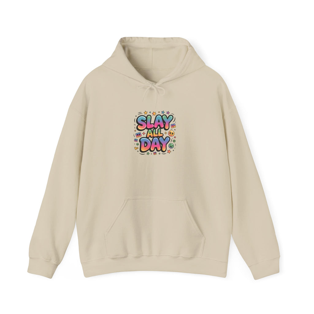 Slay All Day hoodie | Gen-Z slang, bold meme typography