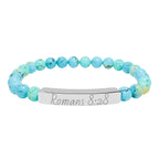 Romans 8:28 Engraved Natural Stone Stretch Bracelet