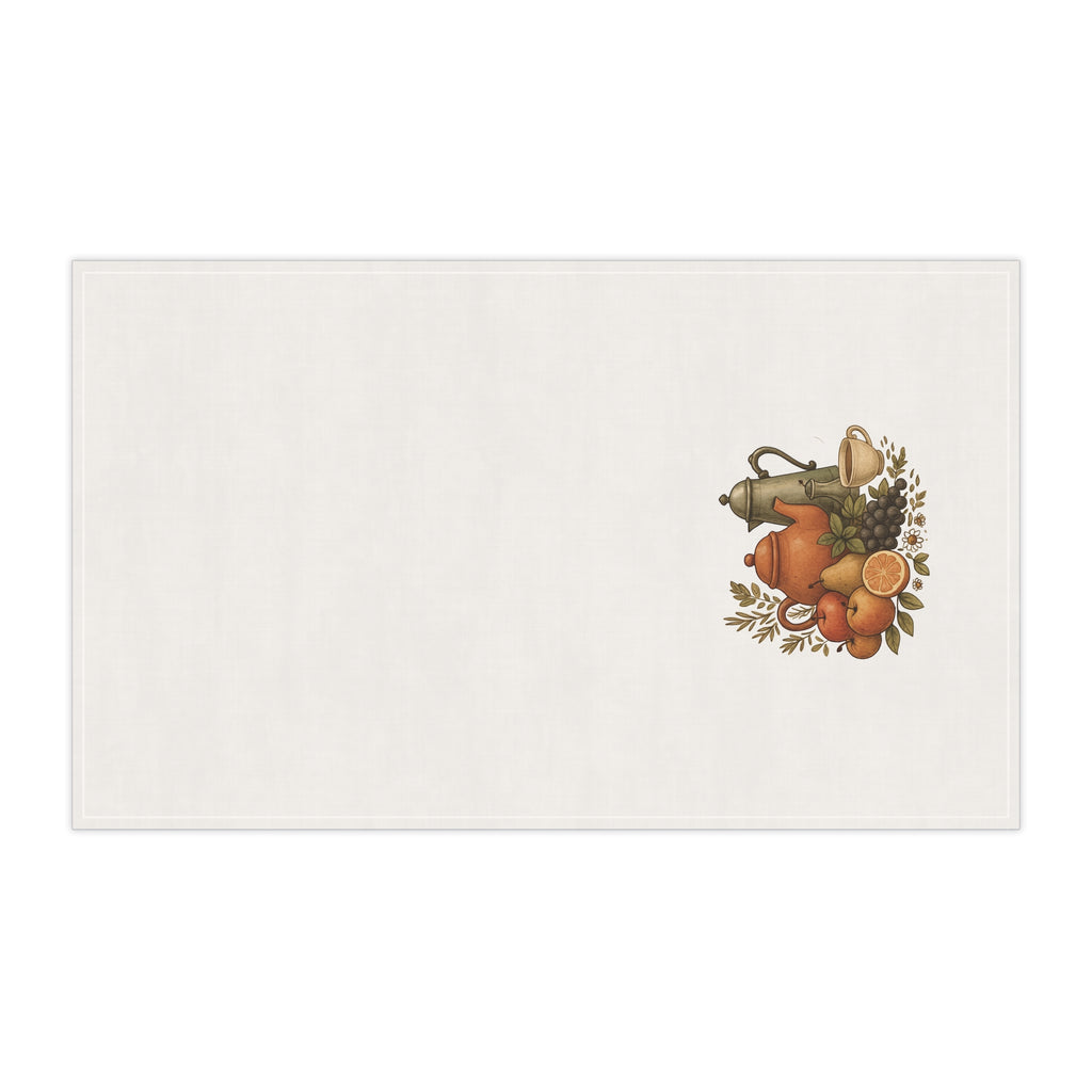Kitchen Towel Coffee Pot and Earthy Tones Herbs Tea Towel