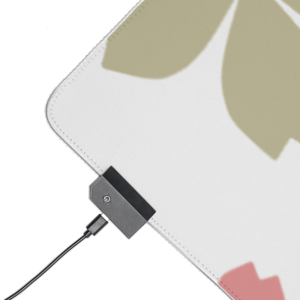 LED Gaming Mouse Pad — Sakura Floral RGB Desk Mat