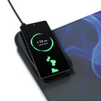 LED Gaming Mouse Pad: Wireless Charging, RGB Light-Up Desk Accessory, Perfect Gift for Gamers, Home Office Decor, PC Gaming Essentials