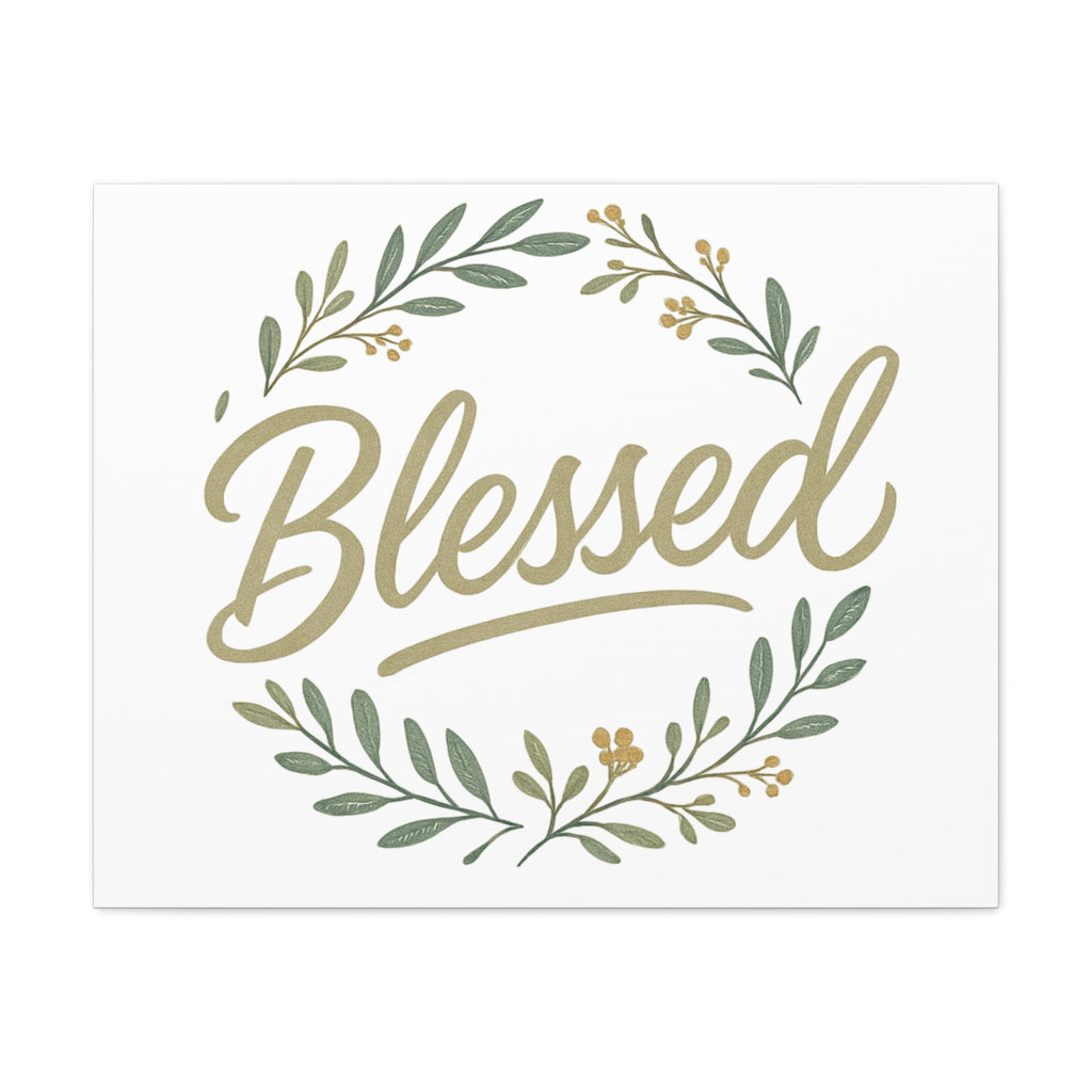 Blessed Wreath Matte Canvas Wall Art (Stretched 1.25")