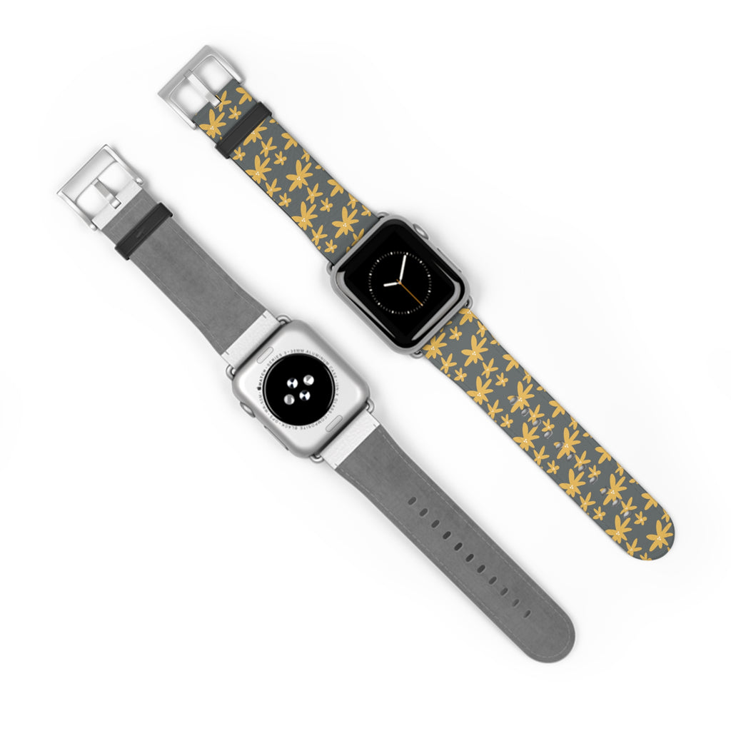 Stylish Floral Watch Band, Unique Watch Strap, Apple Watch Band, Boho Chic Accessories, Gift for Her