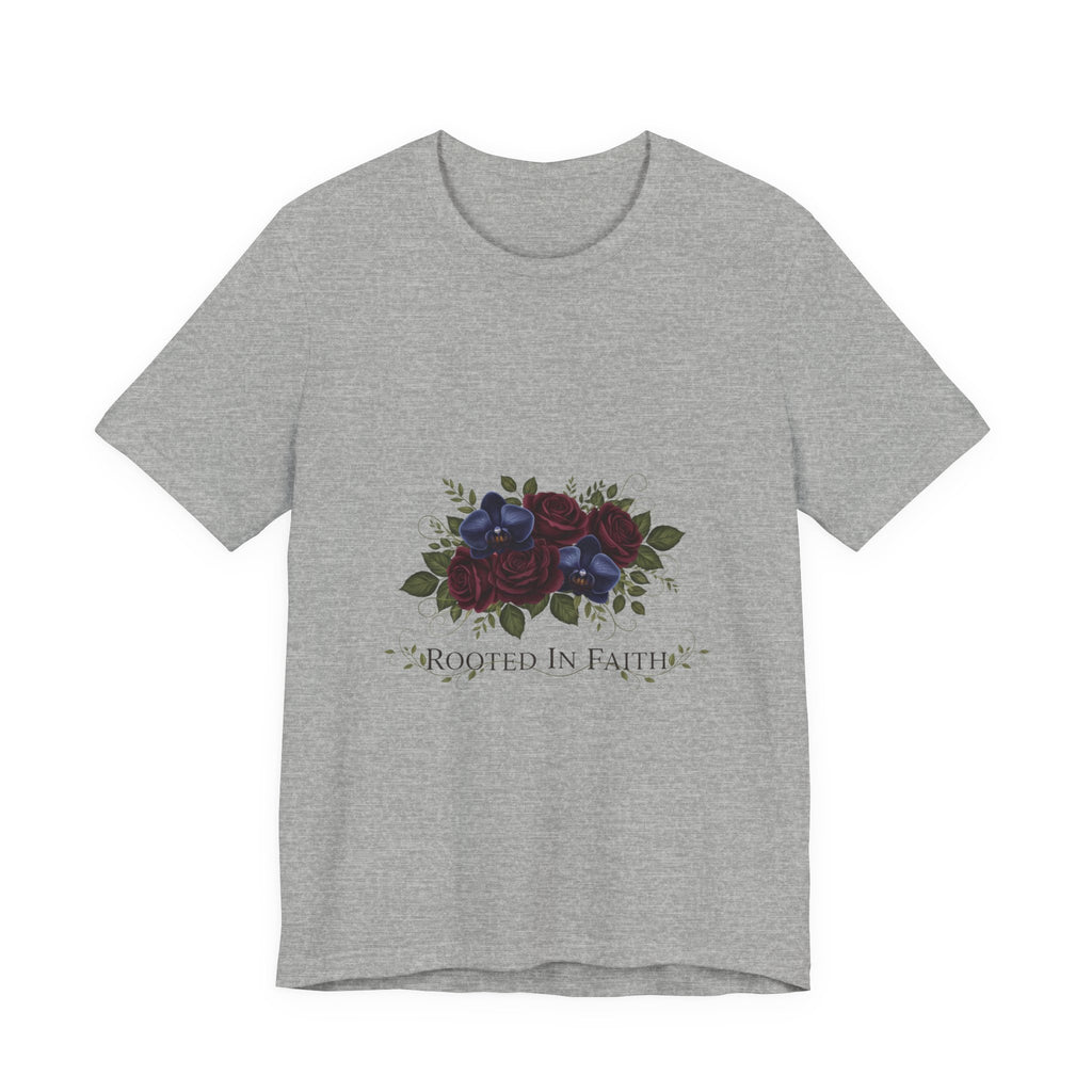 Rooted in Faith Dark Floral T-Shirt